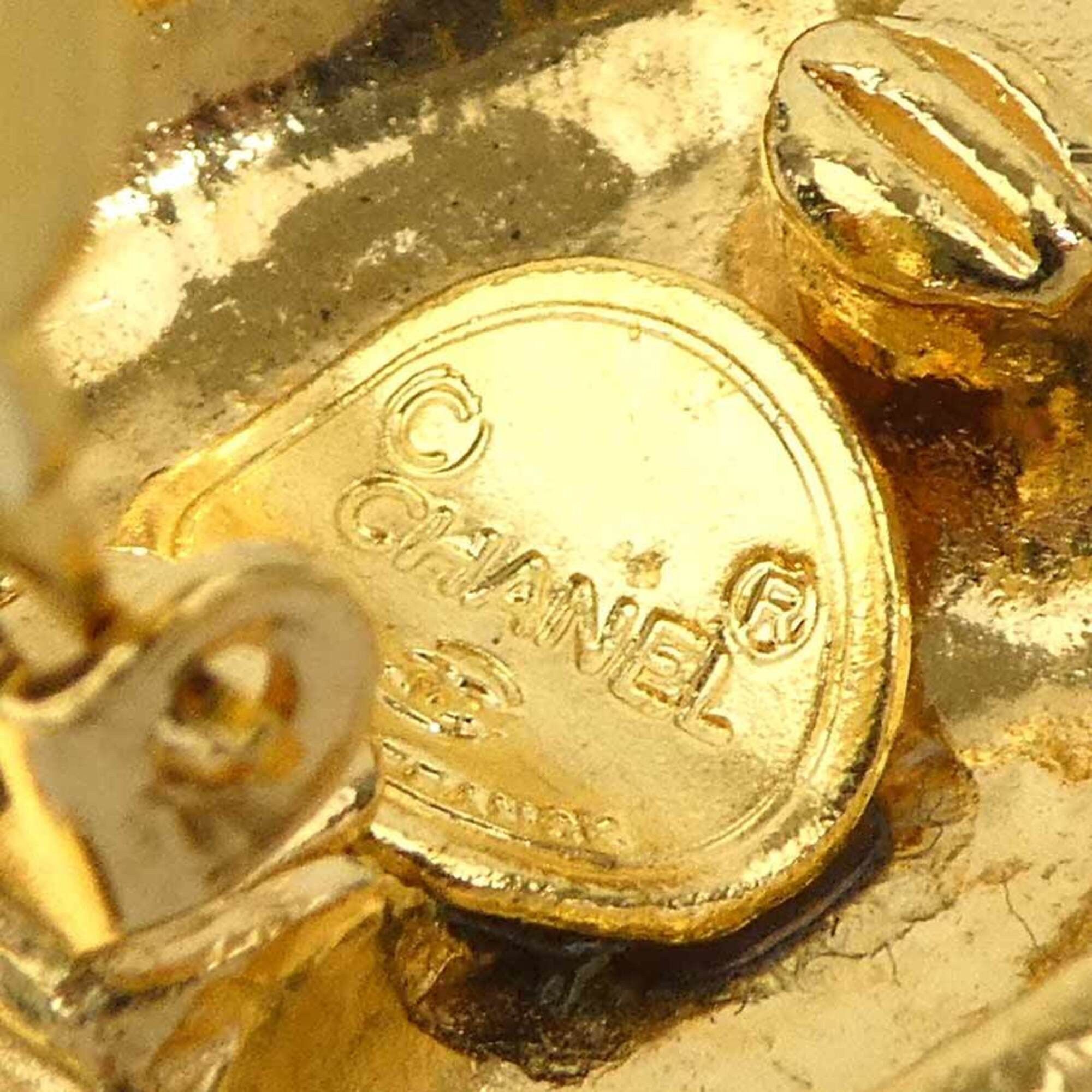 Chanel Chanel earrings, Coco Mark design, metal, gold, women's, e61873a Size ONE SIZE - 8 Thumbnail