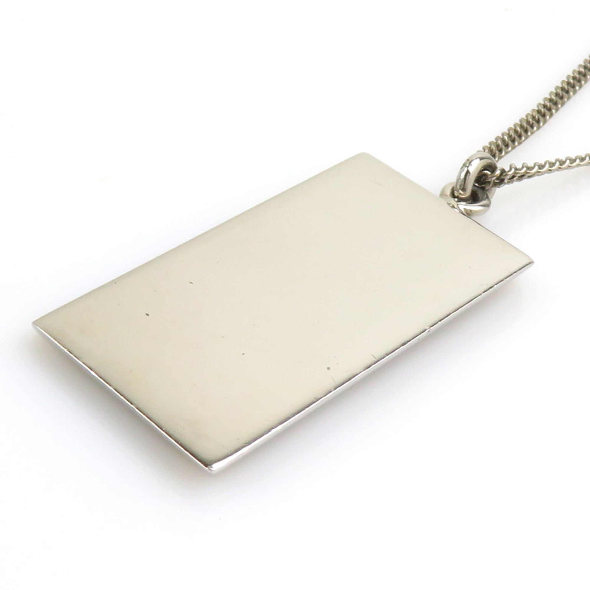 Louis Vuitton Louis Vuitton Necklace Collier Plaque Damier Metal Silver Men's M61972 h32199a Size ONE SIZE - 4 Thumbnail