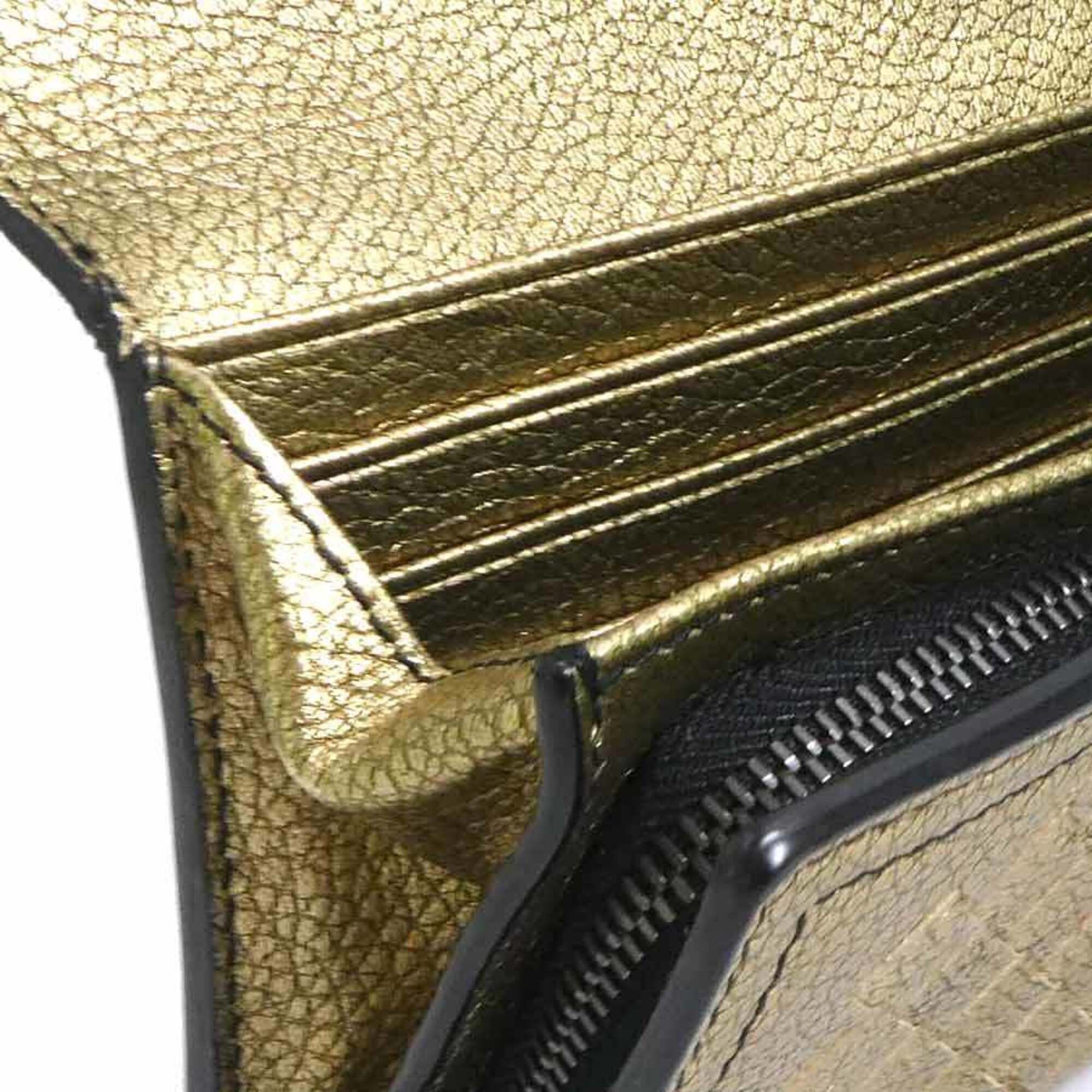 Bottega Veneta Bottega Veneta Intrecciato Leather Long Wallet, Gold, Men's & Women's, e61846a Size ONE SIZE - 9 Thumbnail