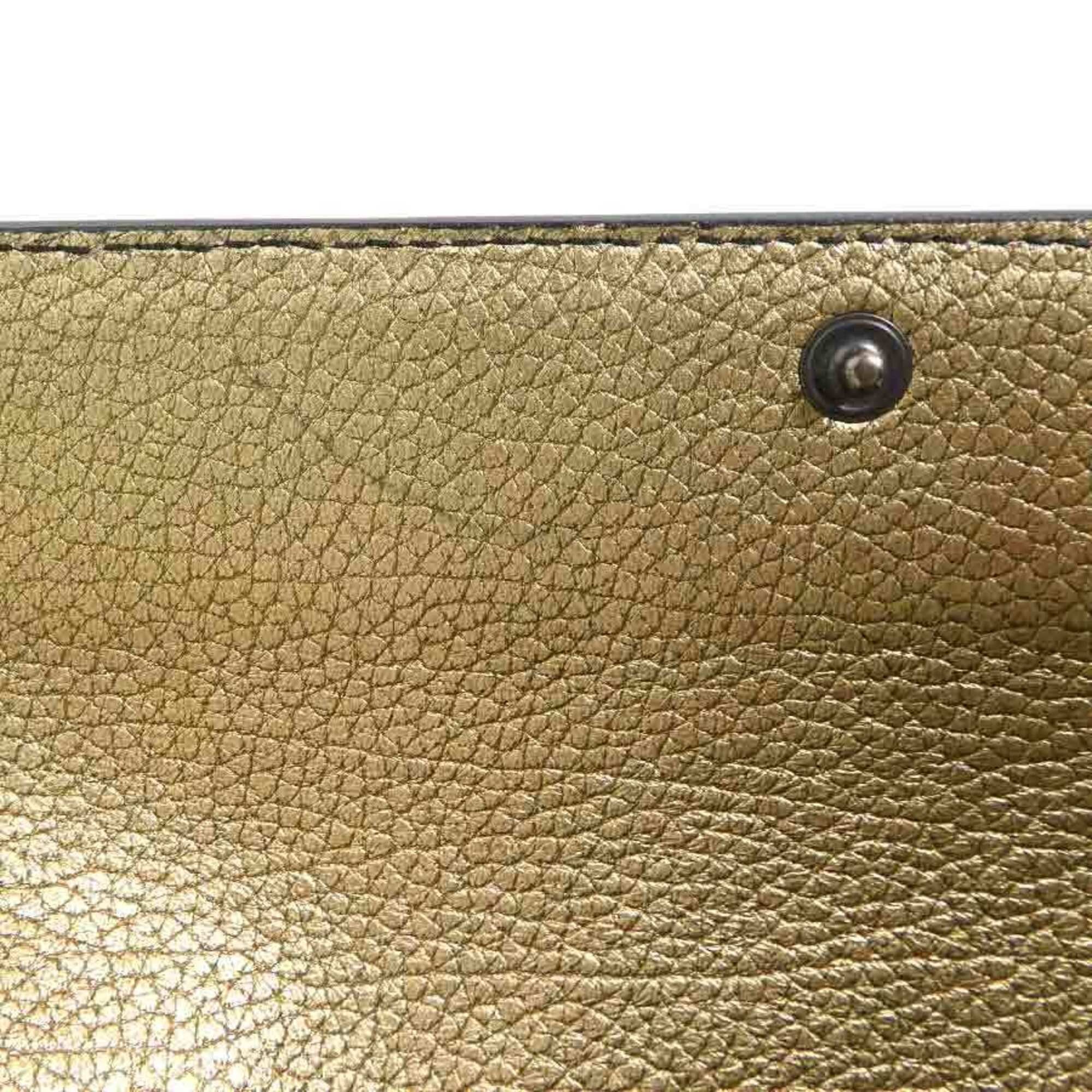 Bottega Veneta Bottega Veneta Intrecciato Leather Long Wallet, Gold, Men's & Women's, e61846a Size ONE SIZE - 13 Thumbnail