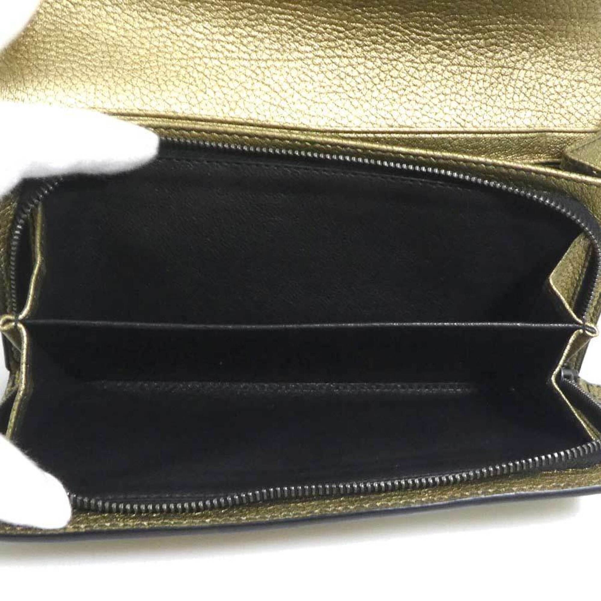 Bottega Veneta Bottega Veneta Intrecciato Leather Long Wallet, Gold, Men's & Women's, e61846a Size ONE SIZE - 6 Thumbnail