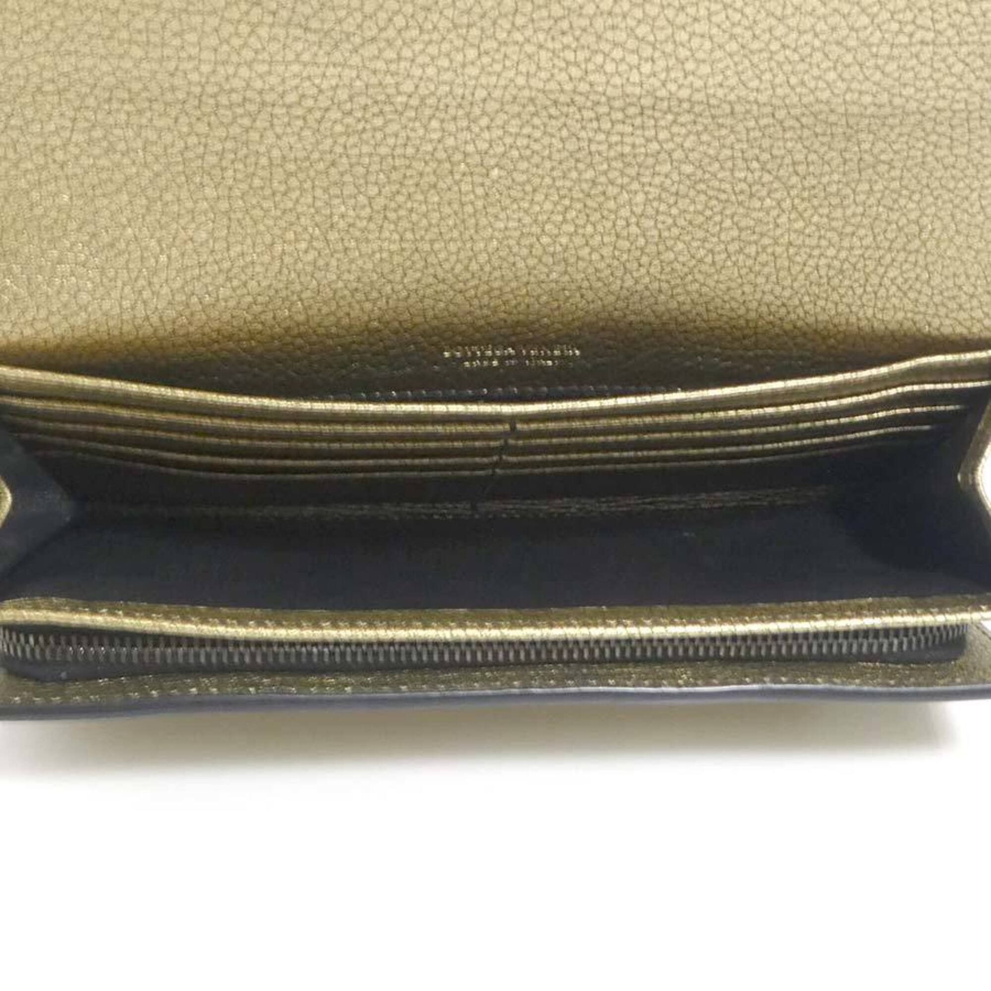 Bottega Veneta Bottega Veneta Intrecciato Leather Long Wallet, Gold, Men's & Women's, e61846a Size ONE SIZE - 5 Thumbnail
