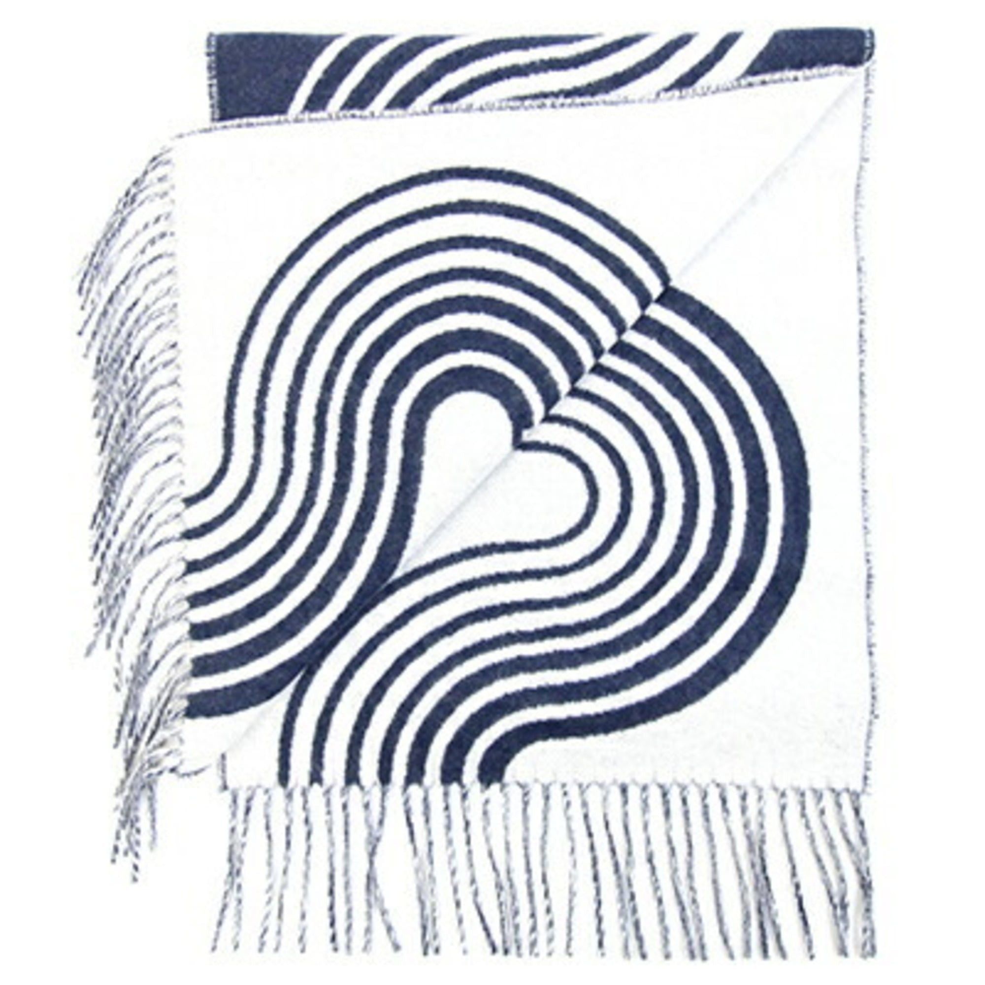 Hermes Hermes Scarf Casaque Vague H259133 Navy Ivory 100% Cashmere Stole Shawl Women's Giampaolo Pani HERMES Size ONE SIZE - 3 Thumbnail