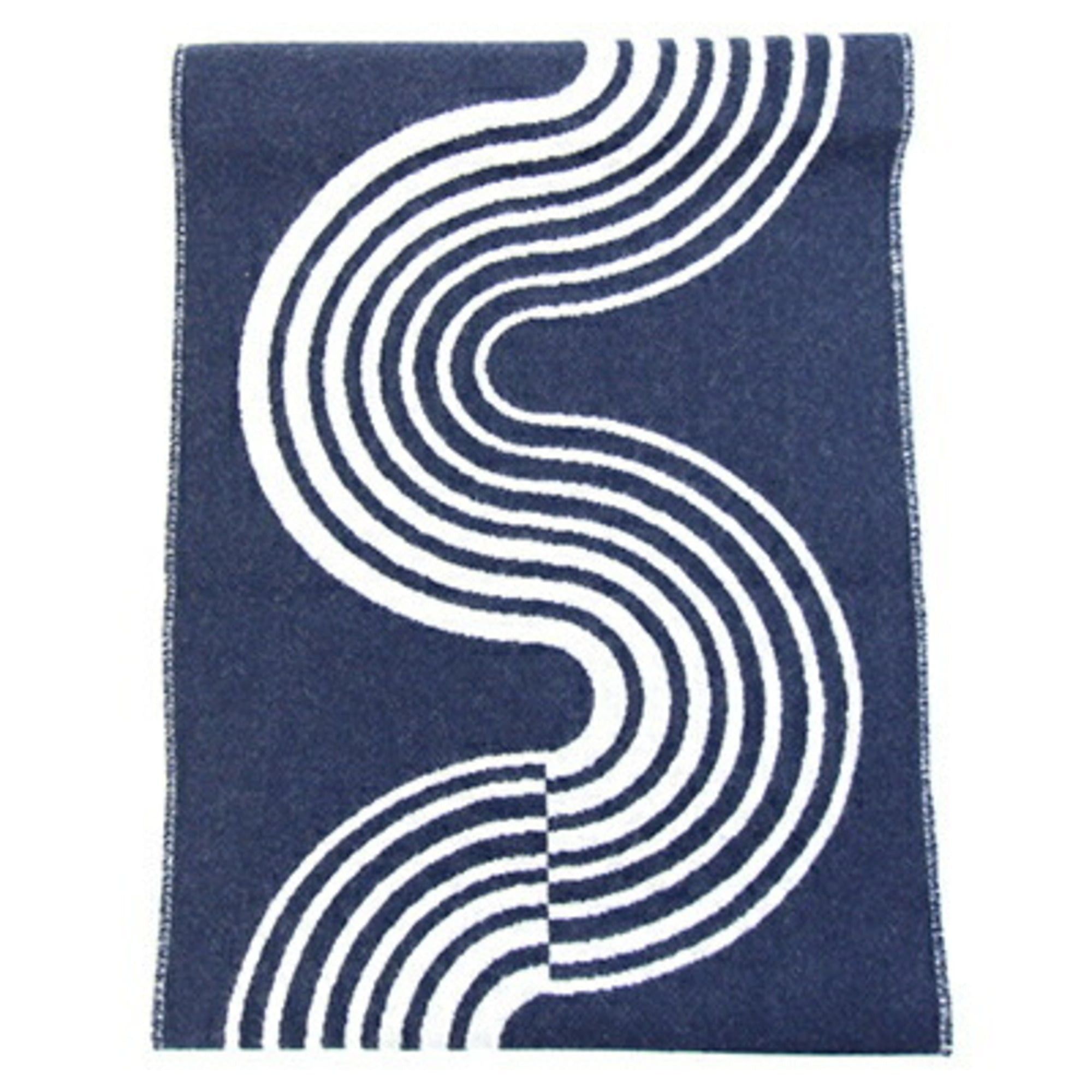 Hermes Hermes Scarf Casaque Vague H259133 Navy Ivory 100% Cashmere Stole Shawl Women's Giampaolo Pani HERMES Size ONE SIZE - 2 Thumbnail