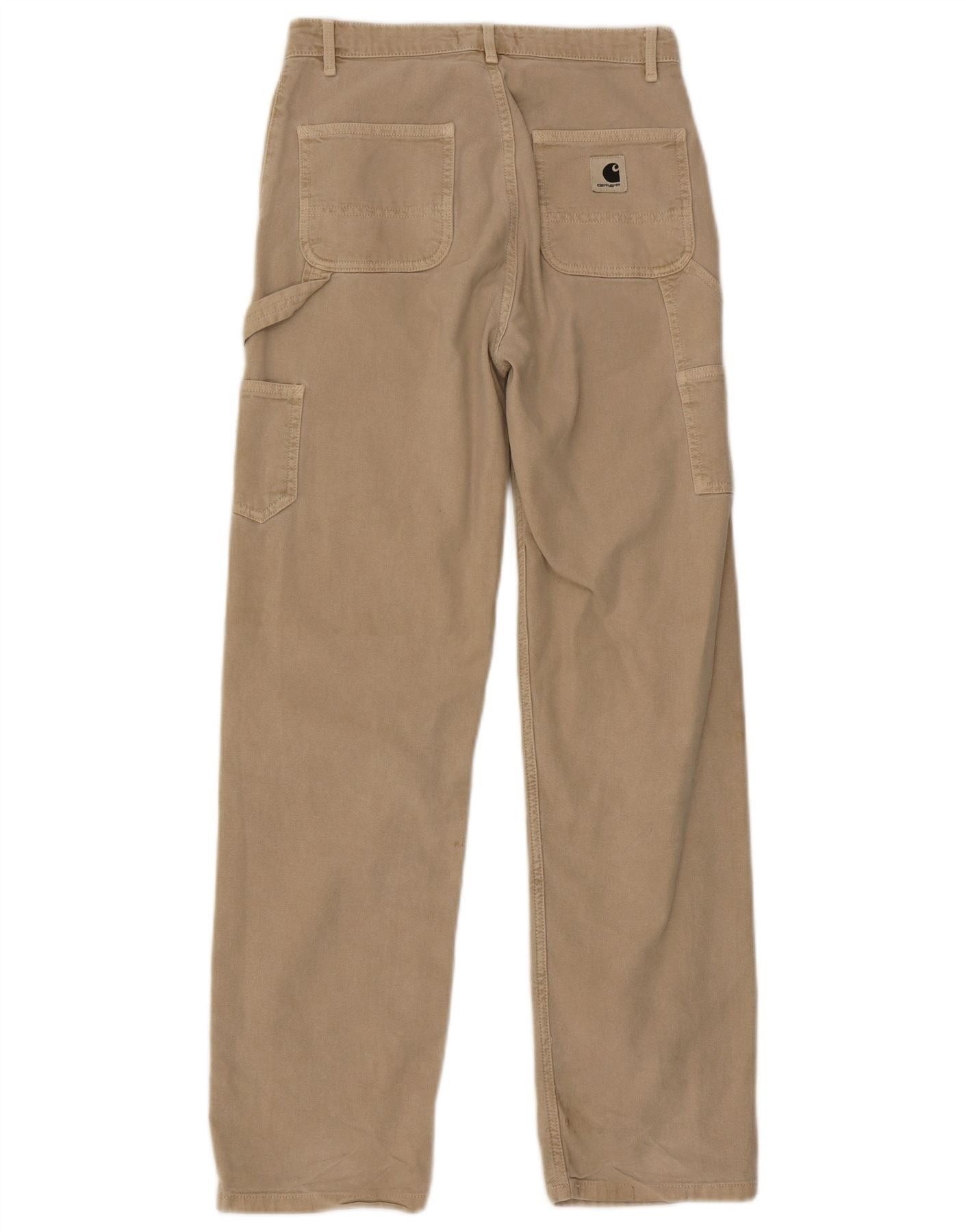 Carhartt Mens Relaxed Straight Cargo Trousers W24 L29 Beige Cotton Size US 28 / EU 44 - 2 Thumbnail