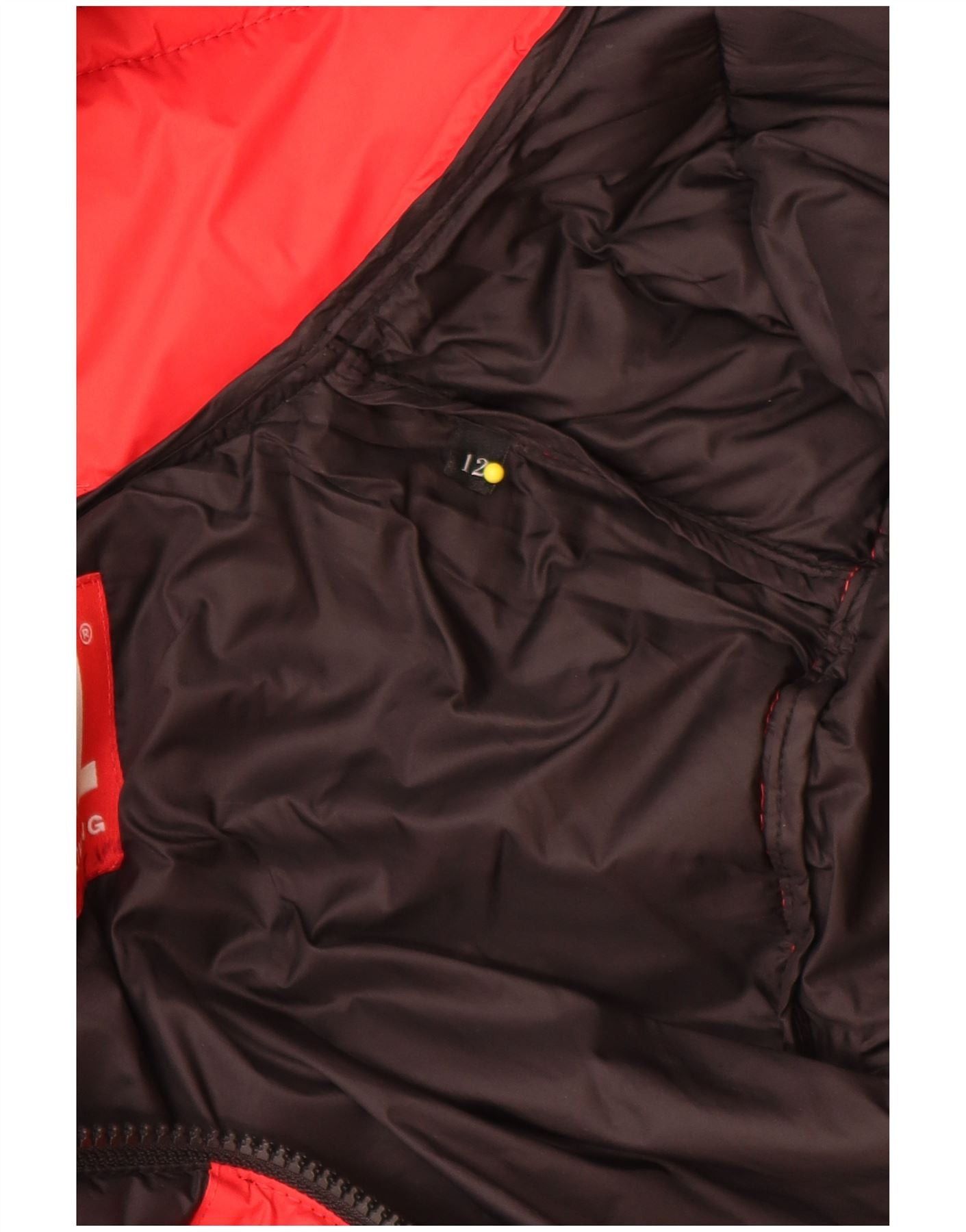 Diesel Boys Graphic Hooded Padded Jacket 11-12 Years Red Colourbloc Size M / US 6-8 / IT 42-44 - 4 Thumbnail