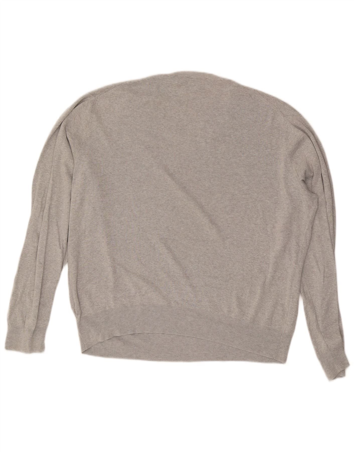 Polo Ralph Lauren Mens Slim Fit V-Neck Jumper Sweater XL Grey Cotton Size US XL / EU 56 / 4 - 2 Thumbnail