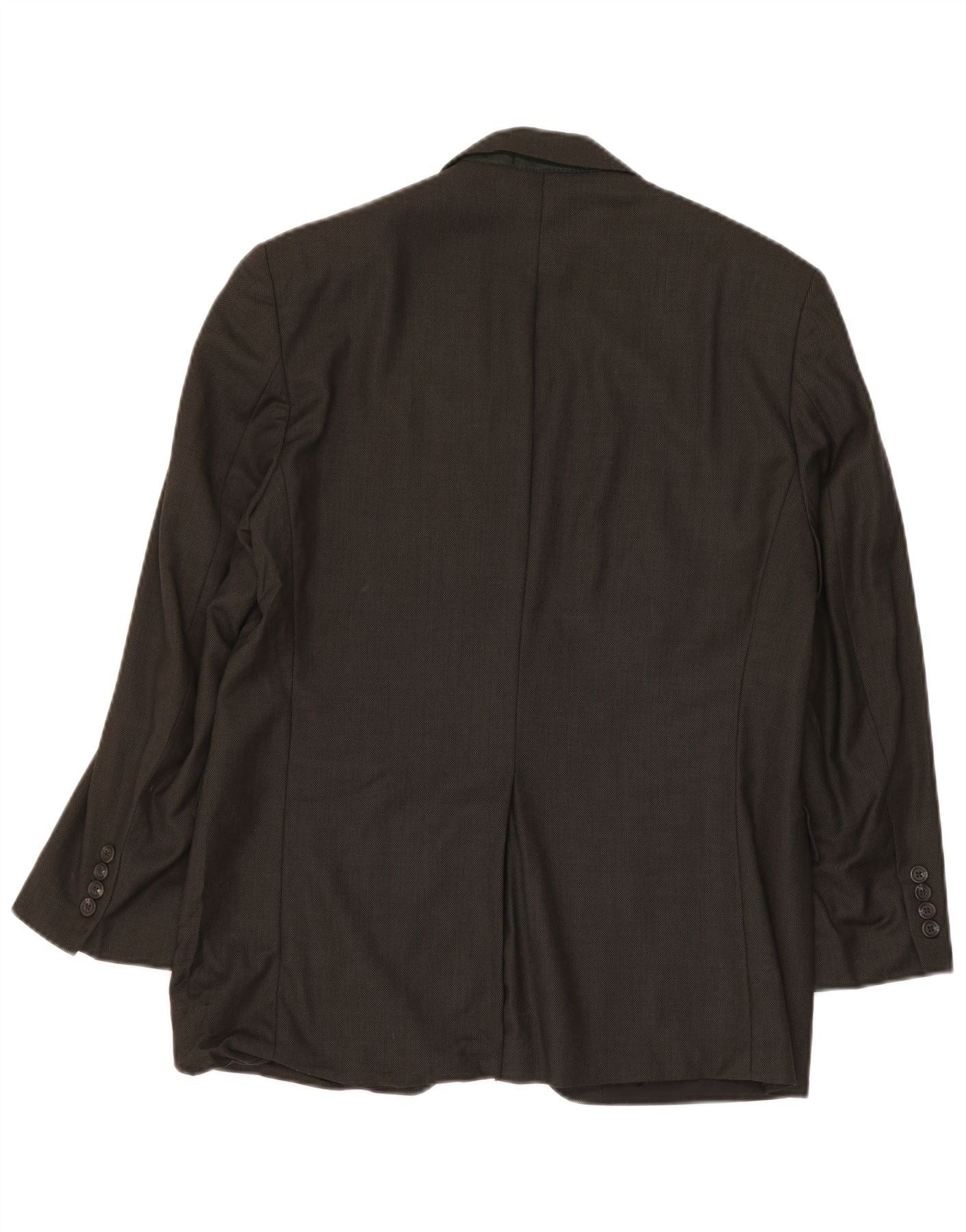 Ralph Lauren Mens 2 Button Blazer Jacket IT 56 2XL Black Wool Size US M / EU 48-50 / 2 - 2 Thumbnail