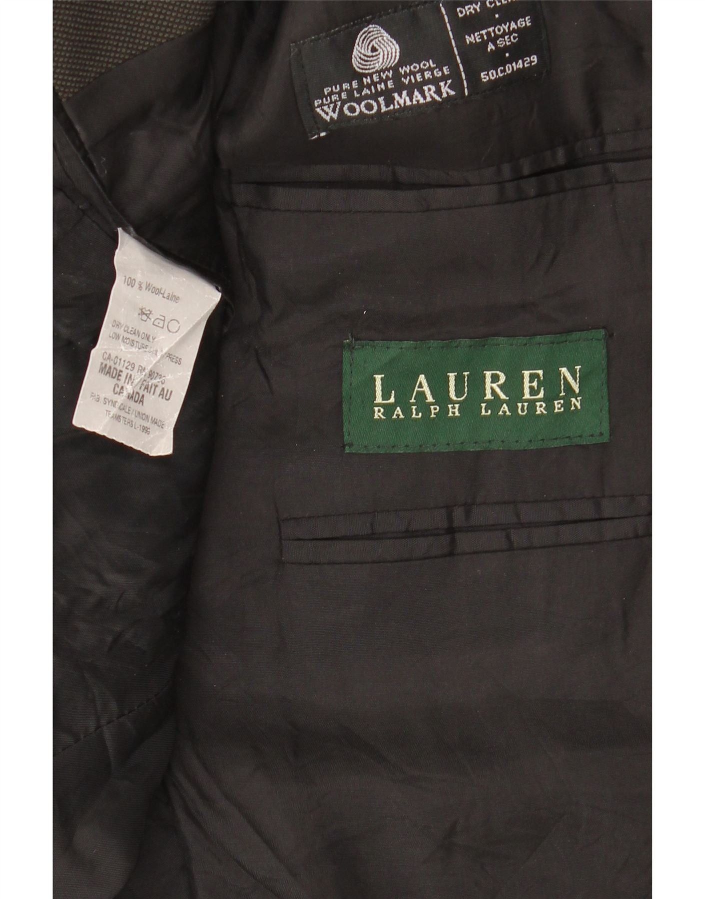 Ralph Lauren Mens 2 Button Blazer Jacket IT 56 2XL Black Wool Size US M / EU 48-50 / 2 - 4 Thumbnail