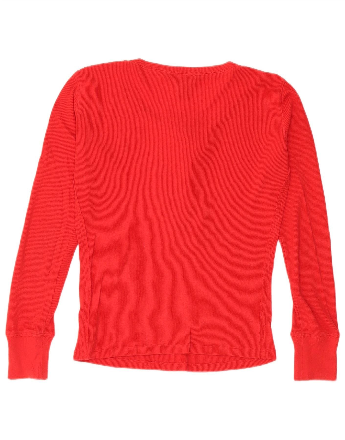 Ralph Lauren Girls Top Long Sleeve 8-9 Years Red Cotton Size S / US 4 / IT 40 - 2 Thumbnail