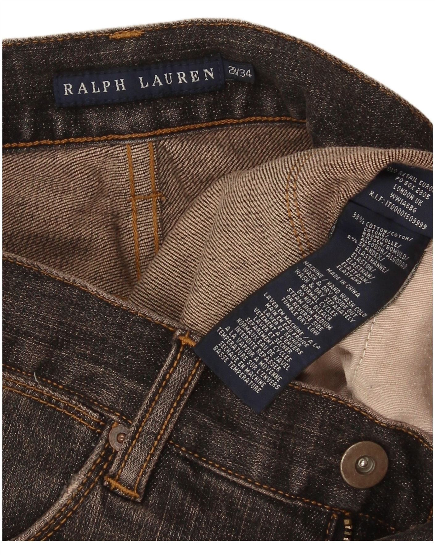 Ralph Lauren Womens Skinny Jeans W28 L30 Navy Blue Cotton Size 42" / US 20 - 3 Thumbnail