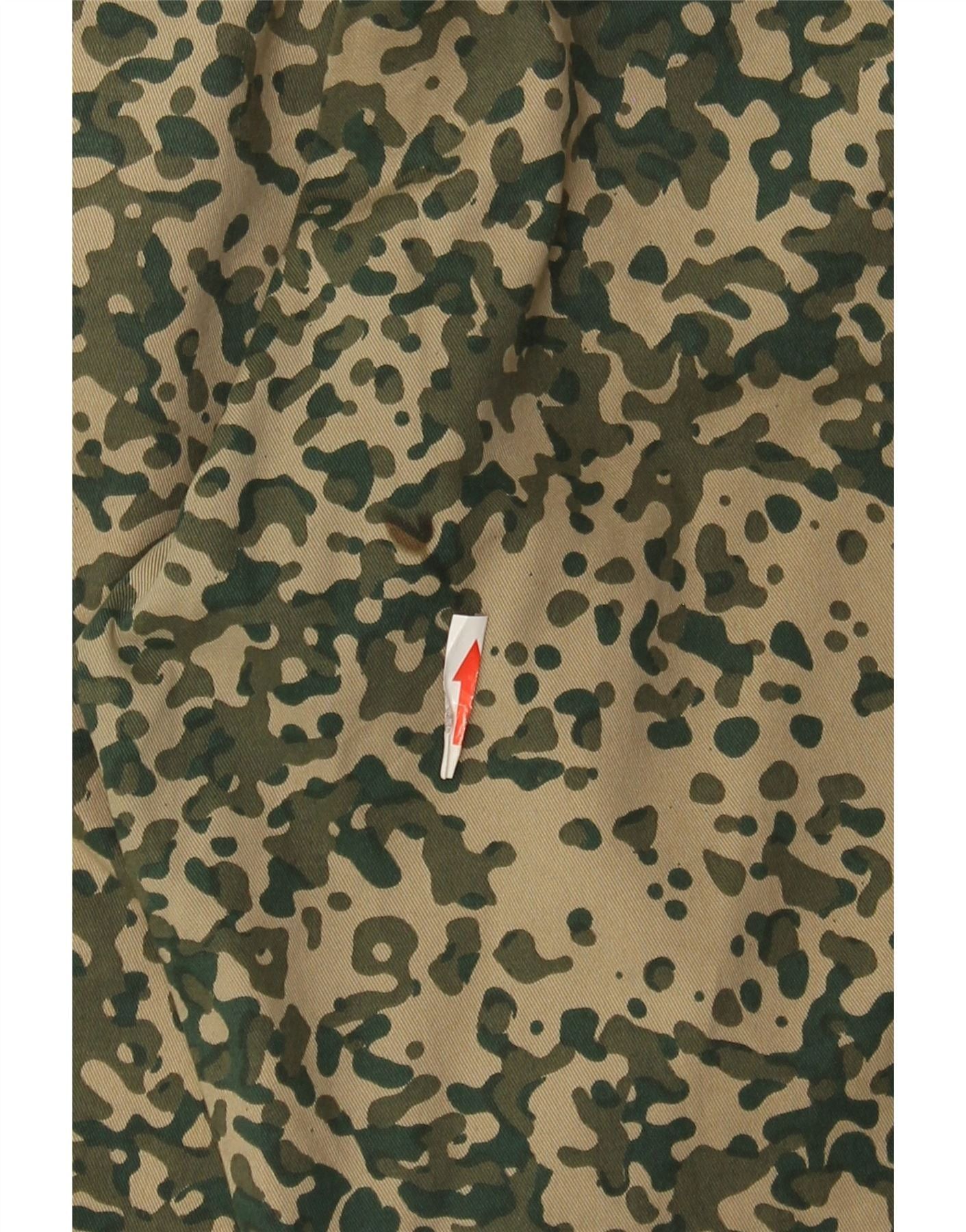 Carhartt Womens Slim Chino Trousers W32 L32 Khaki Camouflage Cotton Size 24" / US 00 / IT 34 - 3 Thumbnail