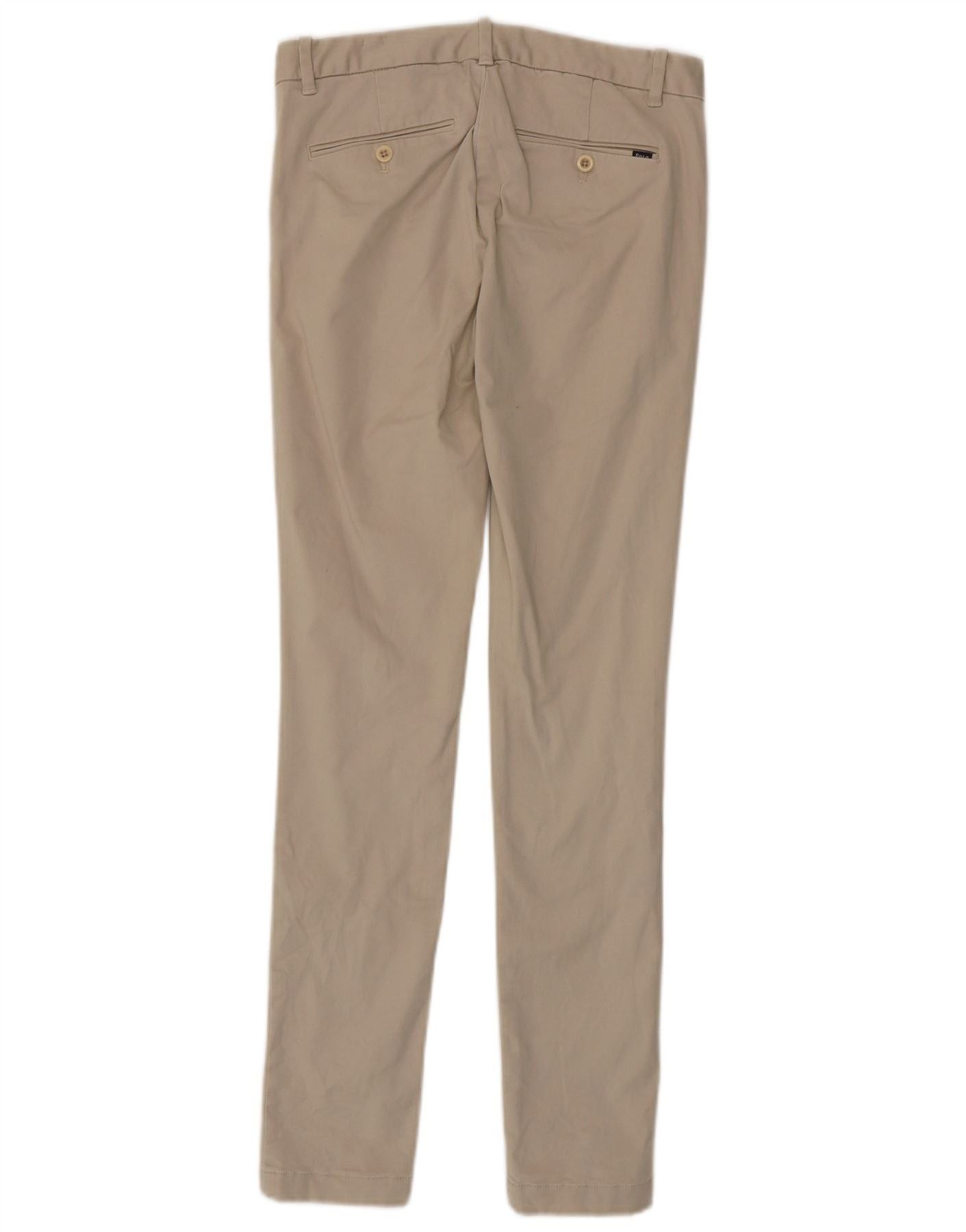 Polo Ralph Lauren Womens Skinny Chino Trousers US 2 XS W28 L30 Beige Cotton Size 24" / US 00 / IT 34 - 2 Thumbnail