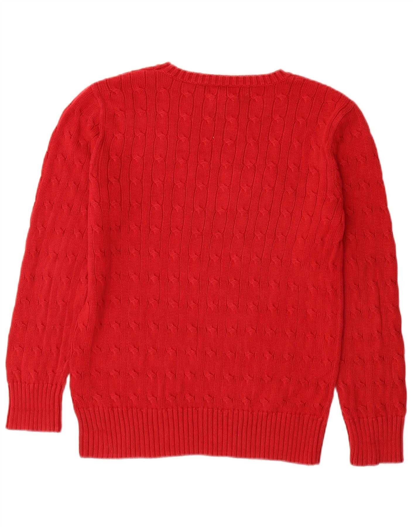 Polo Ralph Lauren Boys Boat Neck Jumper Sweater 14-15 Years Large Red Size L / US 10 / IT 46 - 2 Thumbnail