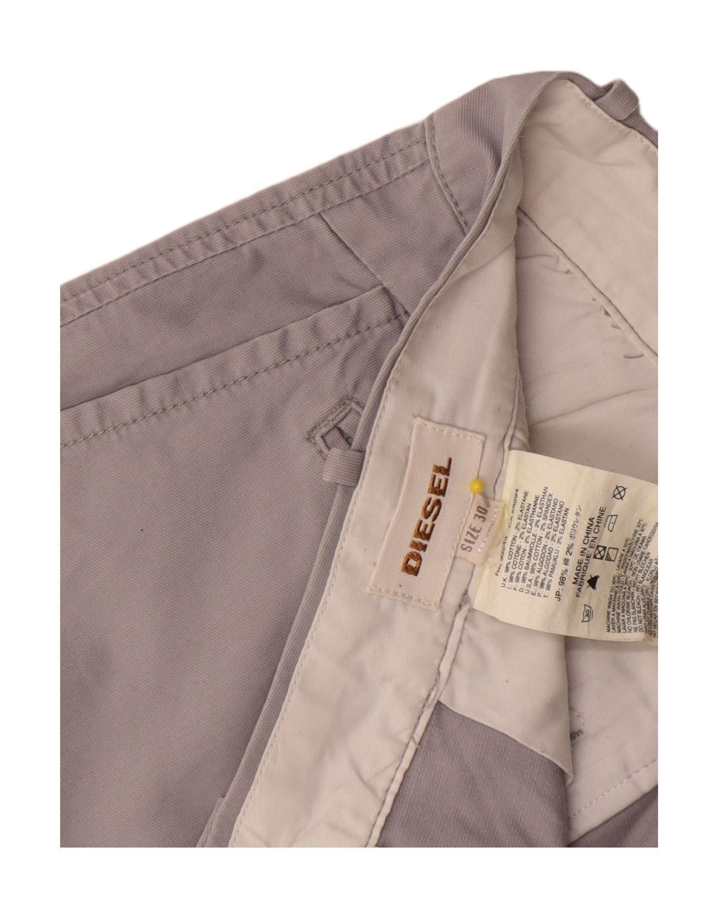 Diesel Mens Chino Shorts W30 Medium Grey Cotton Size US 30 / EU 46 - 4 Thumbnail