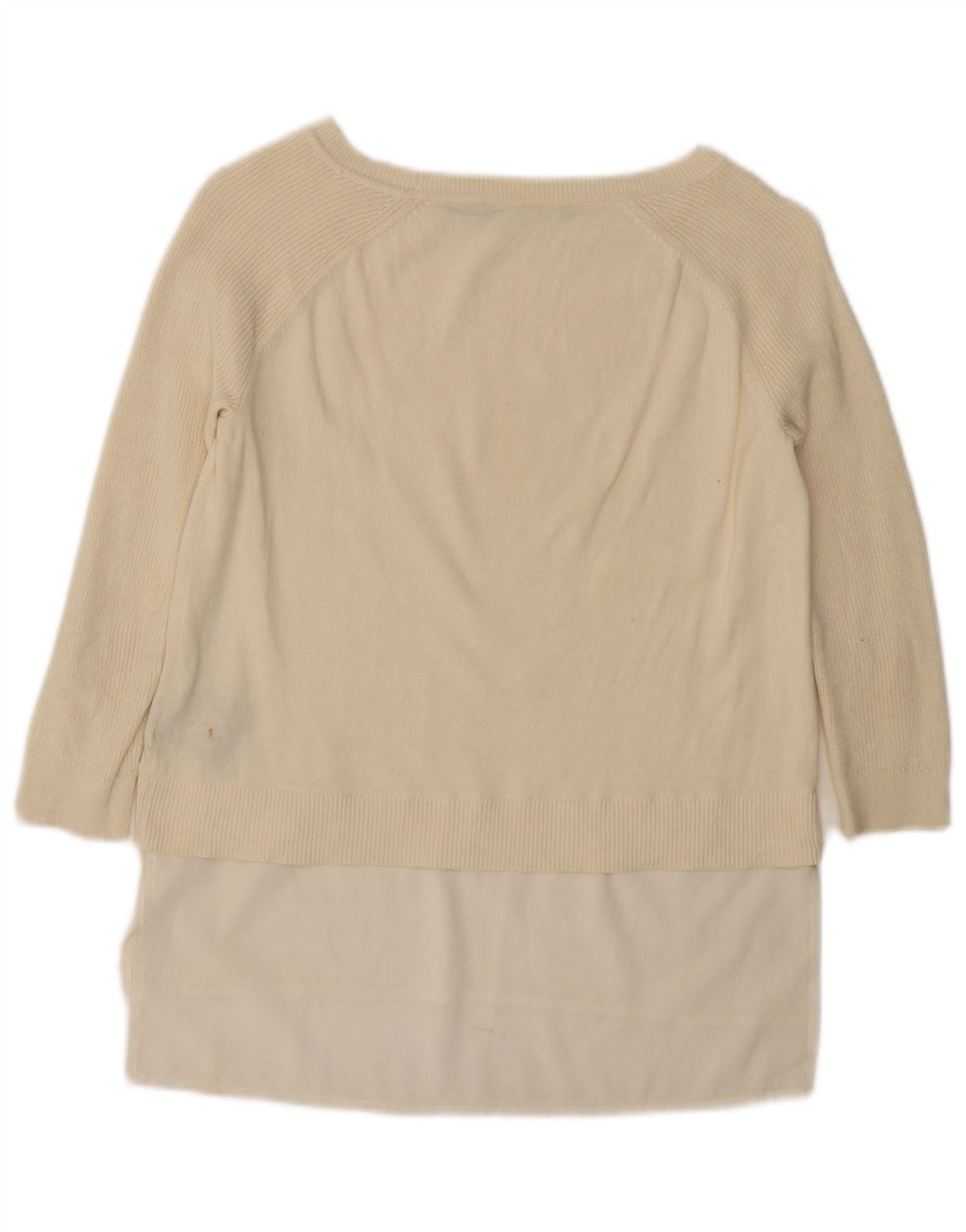Ralph Lauren Womens Loose Fit Boat Neck Jumper Sweater UK 6 XS Off White Size XS / US 0-2 / IT 36-38 - 2 Thumbnail