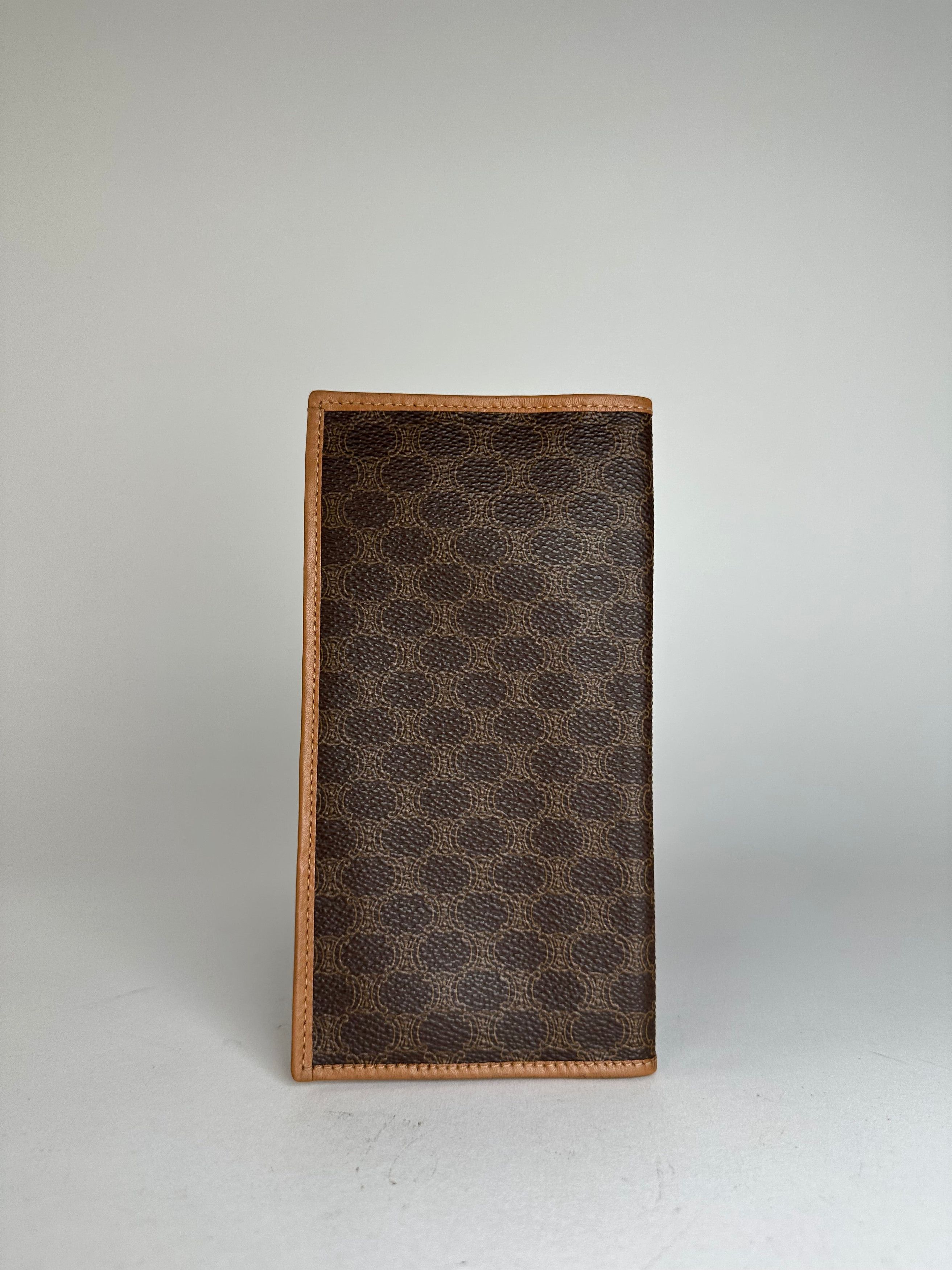 Celine Vintage Macadam Triomphe Monogram Coated Canvas Long Wallet Size ONE SIZE - 2 Thumbnail