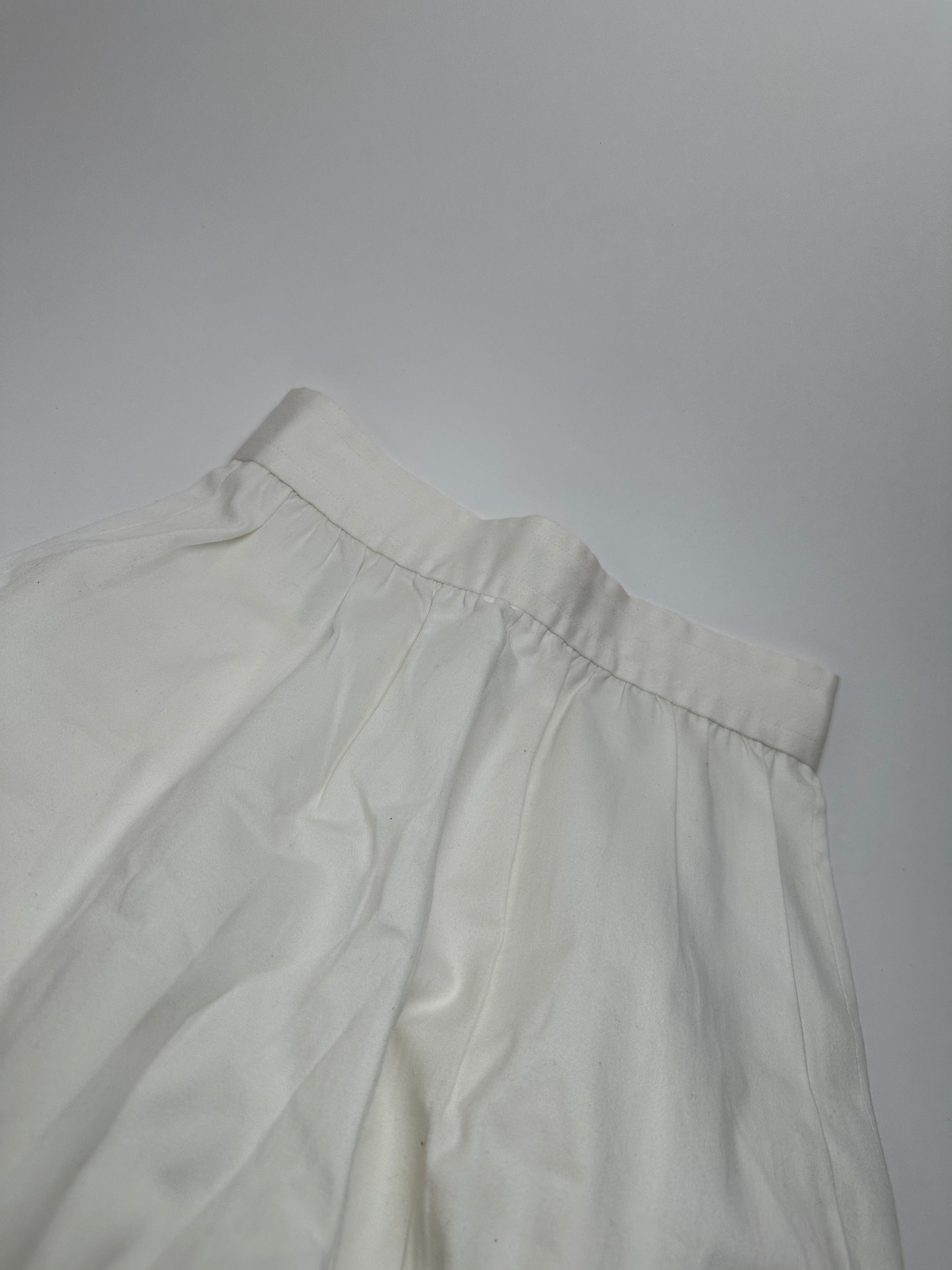 Givenchy Vintage Nouvelle Boutique Wide-Leg Cotton Trousers Ivory M Size 30" / US 8 / IT 44 - 14 Thumbnail