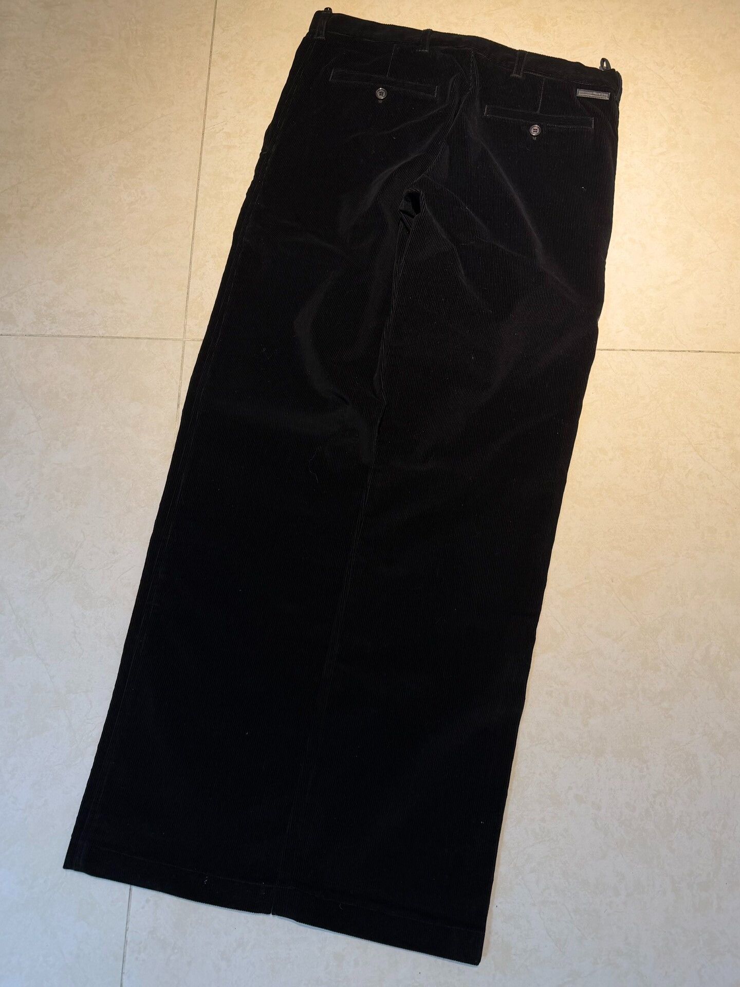 Prada PRADA Black Corduroy Straight-Leg Pants Size US 30 / EU 46 - 2 Thumbnail