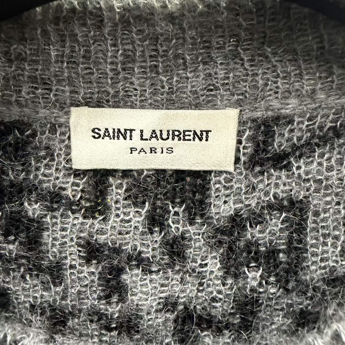 Saint Laurent Paris Saint Laurent Houndstooth Gray Black Sweater Size US S / EU 44-46 / 1 - 4 Thumbnail