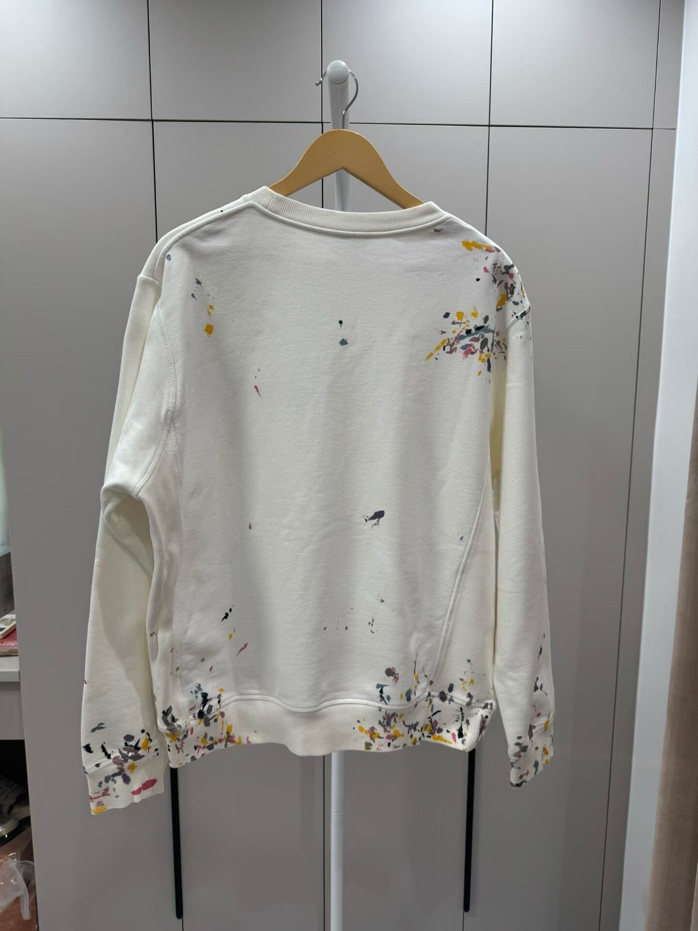 Dior Dior White Splatter Print Sweatshirt Size US XL / EU 56 / 4 - 2 Thumbnail