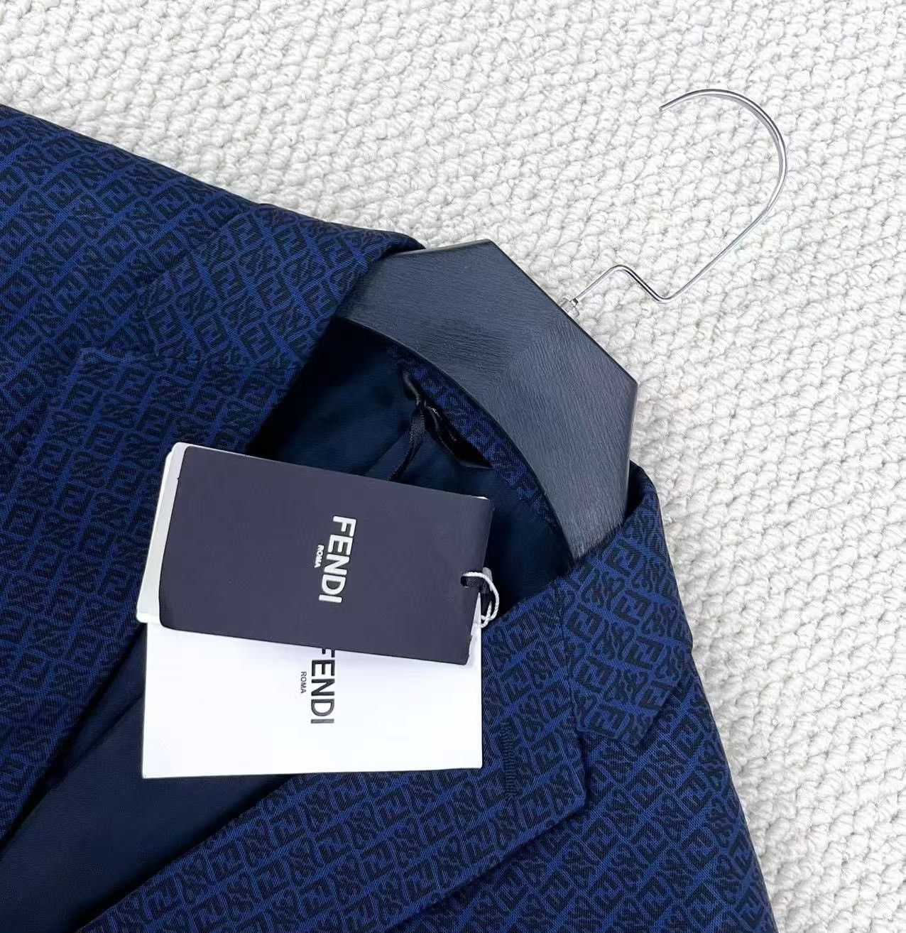 Fendi Fendi Deep Blue Double F Monogram Suit Size US M / EU 48-50 / 2 - 3 Thumbnail