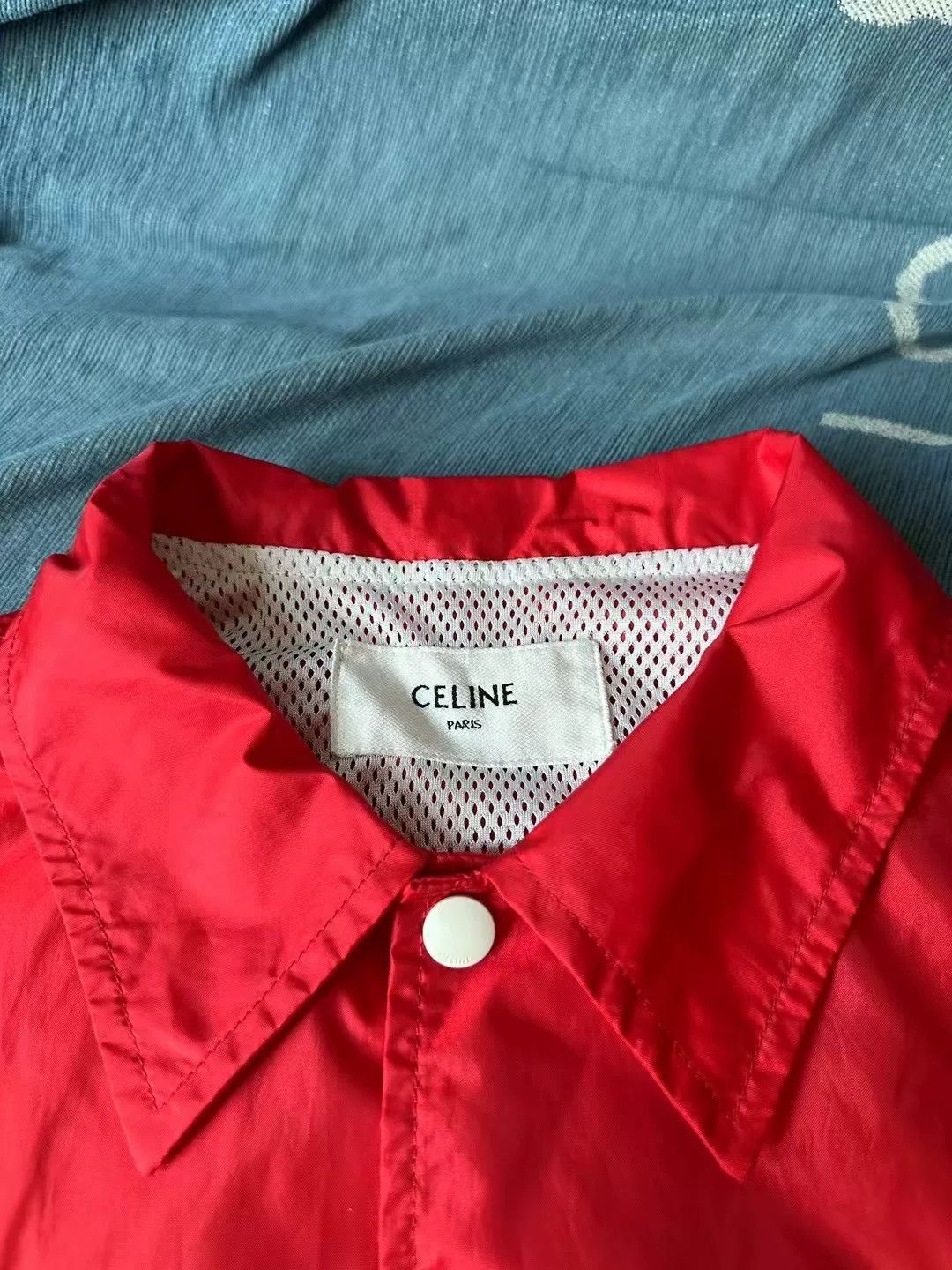 Celine Celine Red Logo Windbreaker Jacket Size US M / EU 48-50 / 2 - 3 Thumbnail