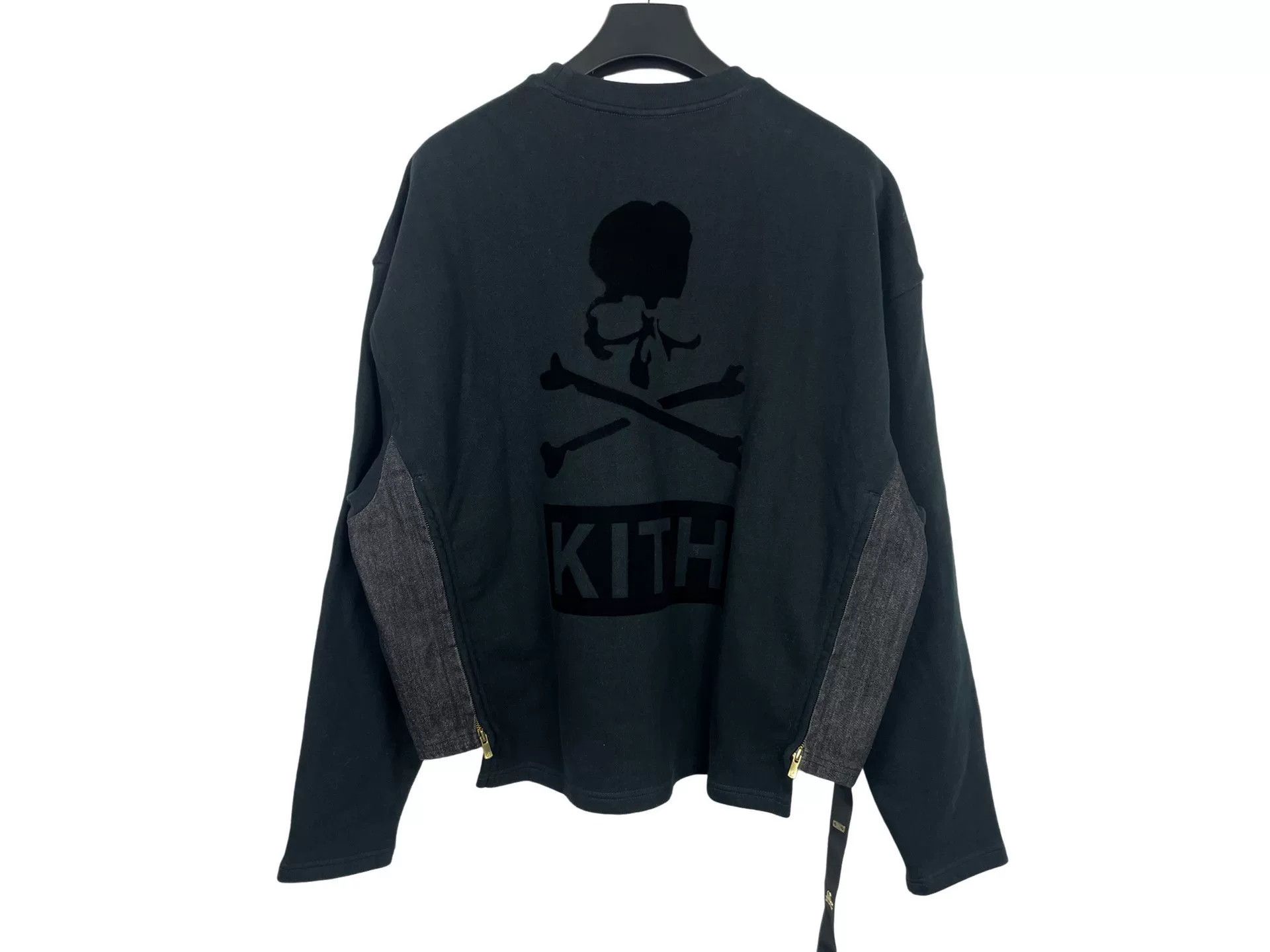 Mastermind Japan KITH x Mastermind Black Flocked Skull Pullover Size US S / EU 44-46 / 1 - 2 Thumbnail