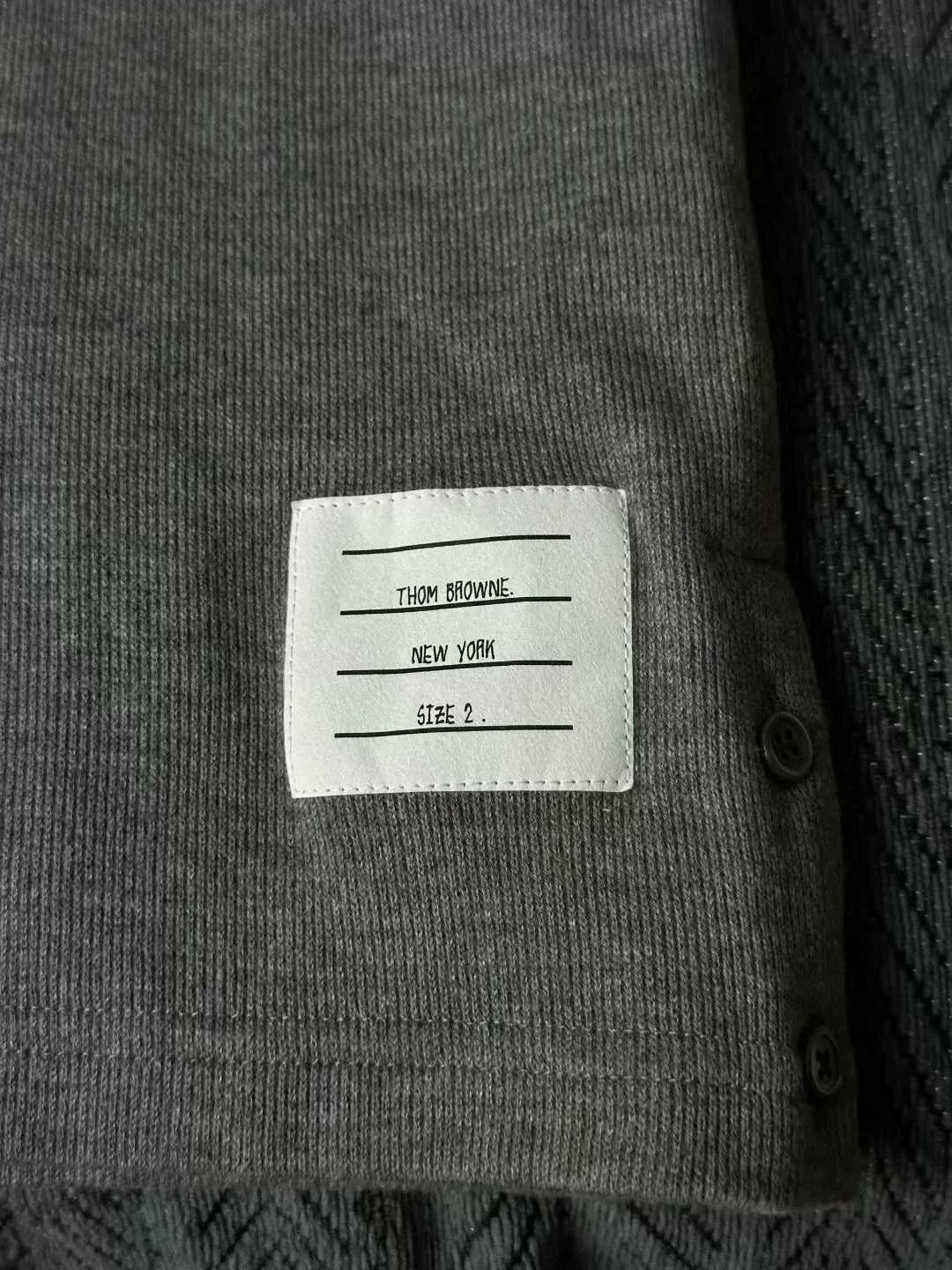 Thom Browne Thom Browne Gray Knit Shirt Jacket Size US M / EU 48-50 / 2 - 4 Thumbnail