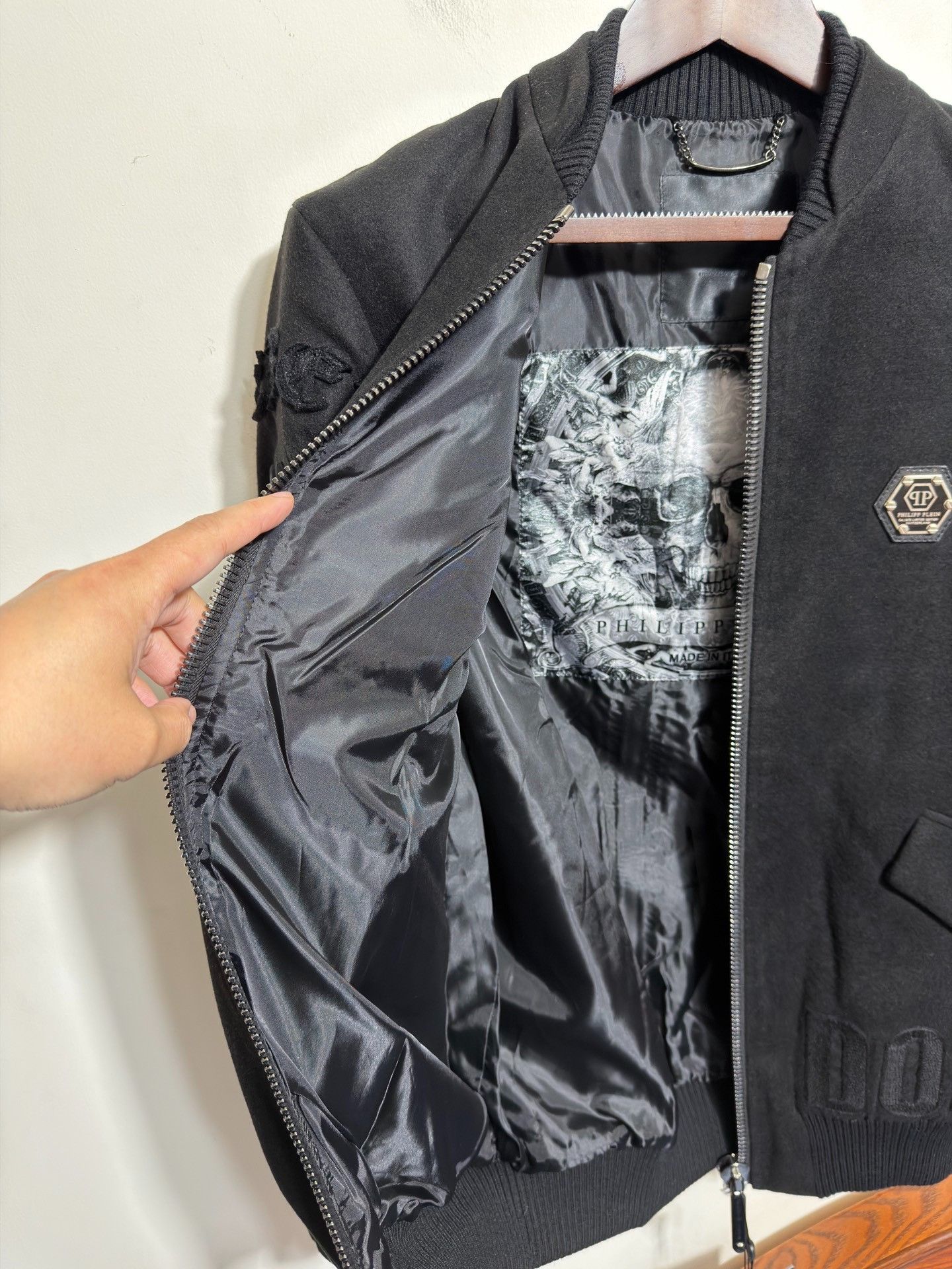 Philipp Plein Philipp Plein Black Bomber Jacket Size US M / EU 48-50 / 2 - 6 Thumbnail