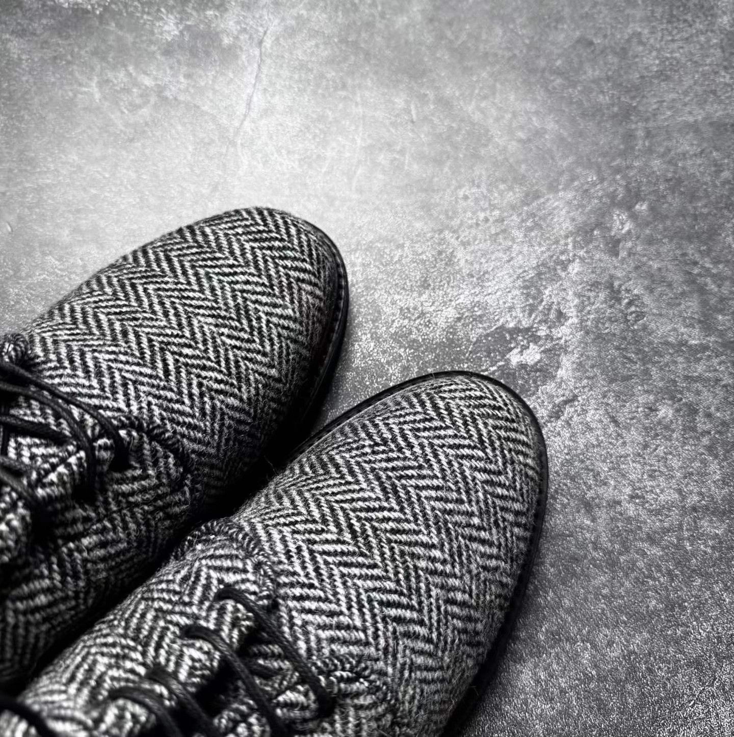 Thom Browne Thom Browne TB Herringbone Wool Leather Shoes Size US 10 / EU 43 - 8 Thumbnail