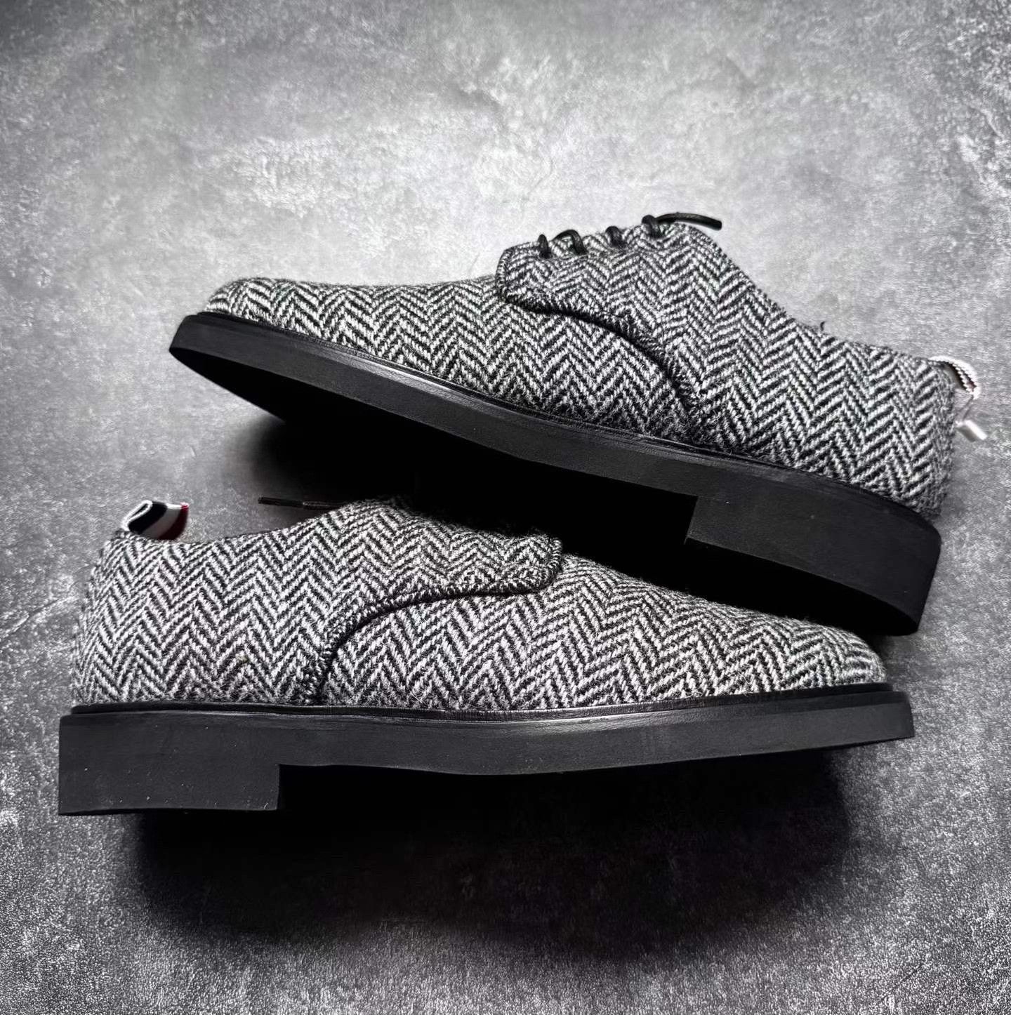 Thom Browne Thom Browne TB Herringbone Wool Leather Shoes Size US 10 / EU 43 - 4 Thumbnail