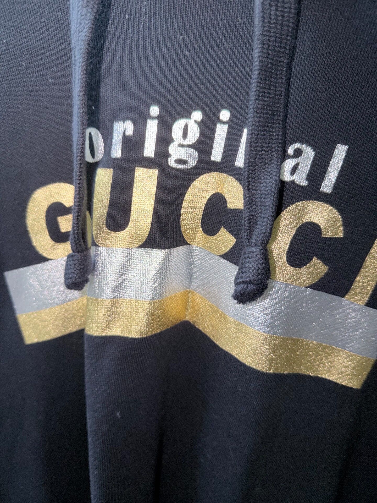 Gucci Gucci Black Gold Logo Hoodie Size US XS / EU 42 / 0 - 4 Thumbnail