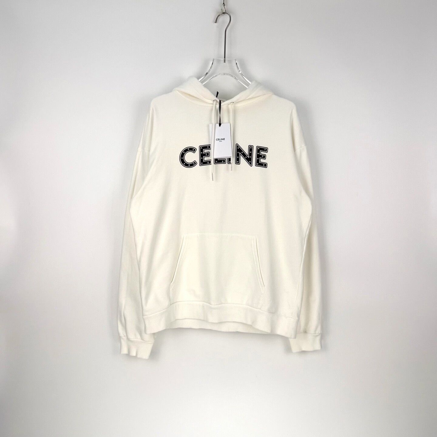 Celine Celine White Logo Hoodie XL Size US XL / EU 56 / 4 - 3 Thumbnail
