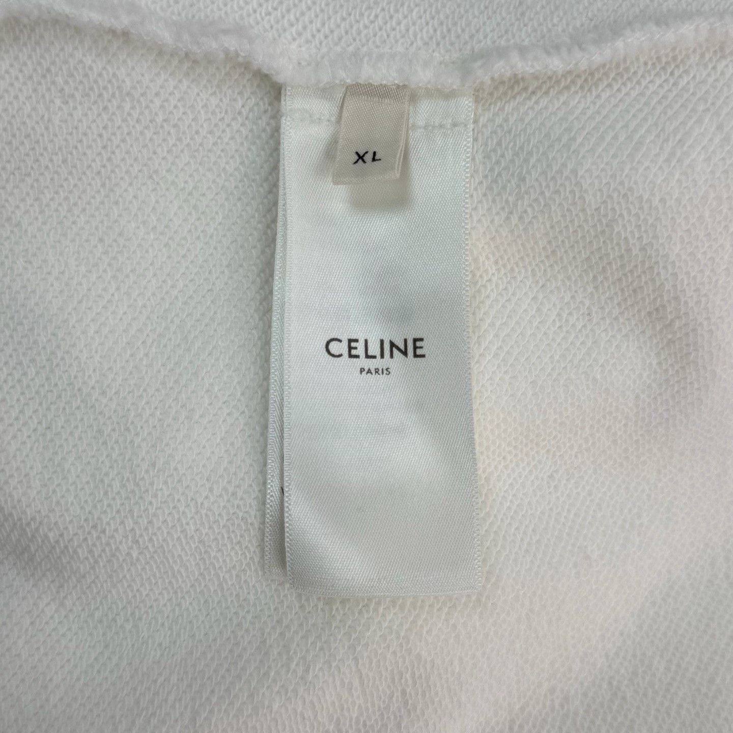 Celine Celine White Logo Hoodie XL Size US XL / EU 56 / 4 - 7 Thumbnail