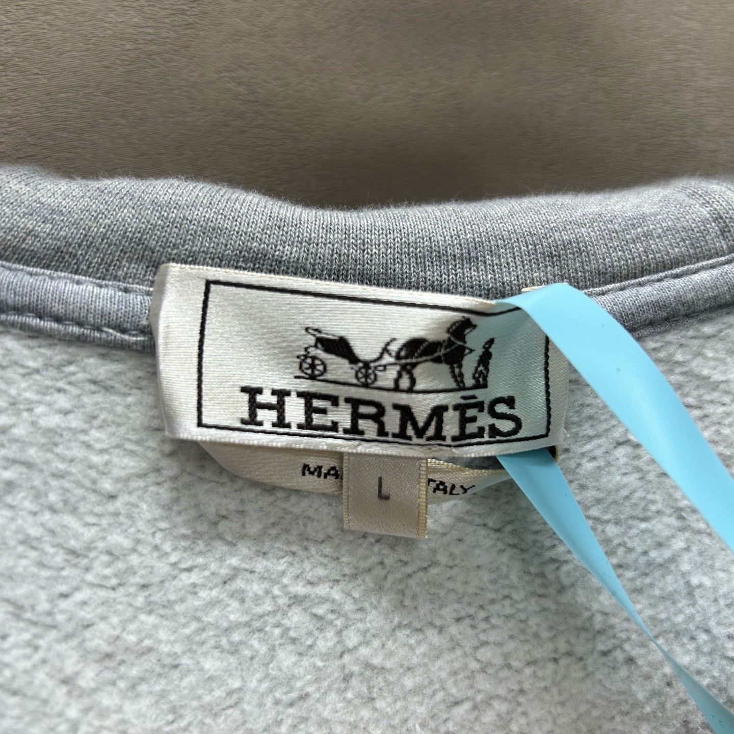 Hermes Hermes Gray Hooded Sweatshirt Jacket Size US L / EU 52-54 / 3 - 3 Thumbnail