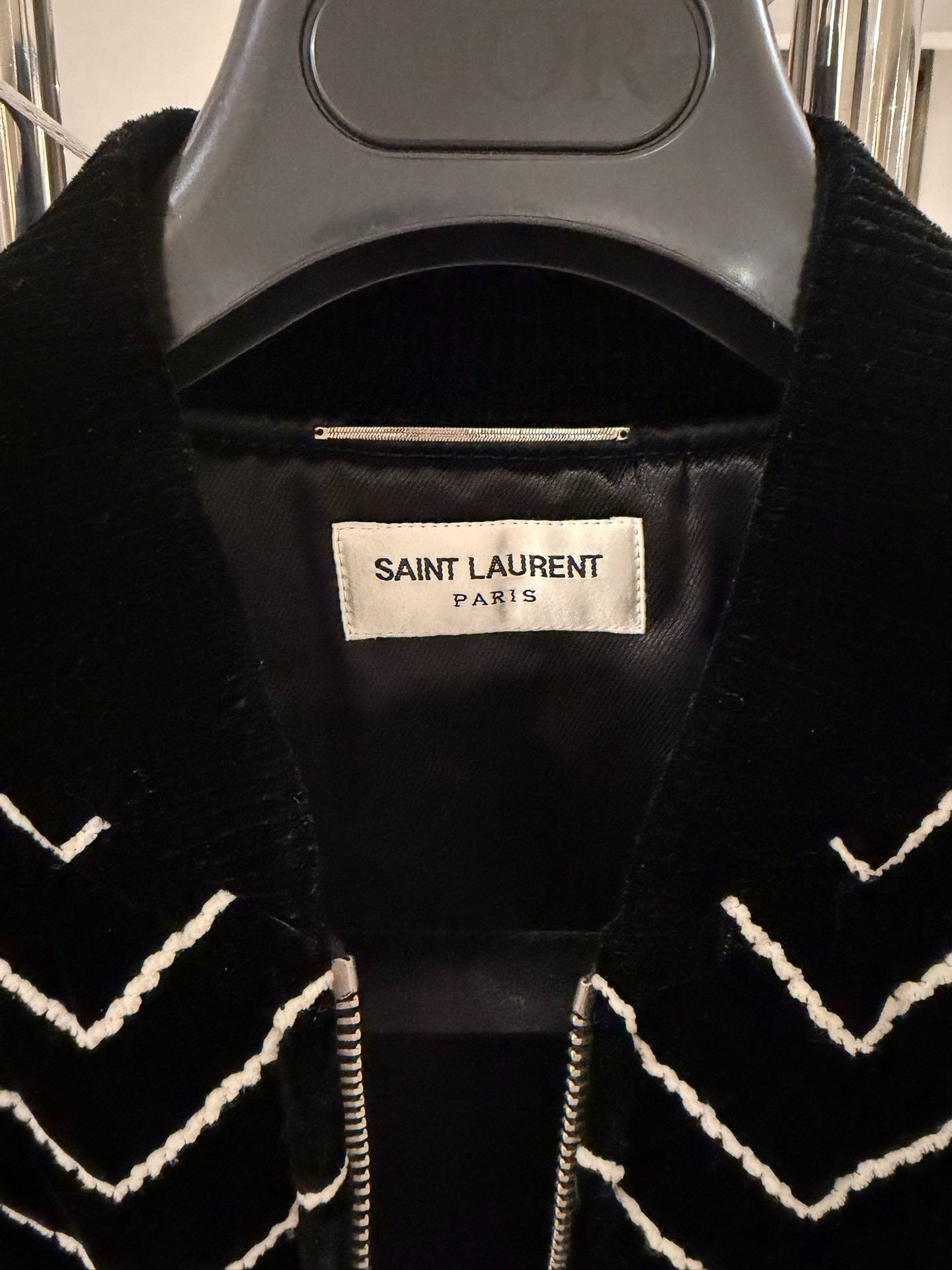Saint Laurent Paris YSL Men's Velvet Pilot Jacket Size US M / EU 48-50 / 2 - 2 Thumbnail