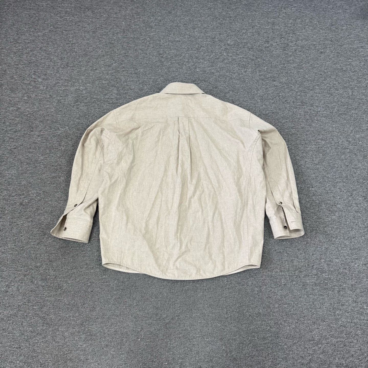 Bottega Veneta Bottega Veneta Beige Linen Shirt Jacket Size US S / EU 44-46 / 1 - 2 Thumbnail