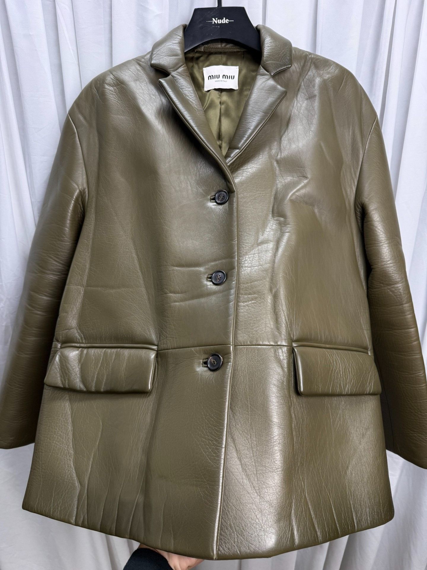 Miu Miu MIU MIU 24SS Leather Blazer Size US XS / EU 42 / 0 - 4 Thumbnail