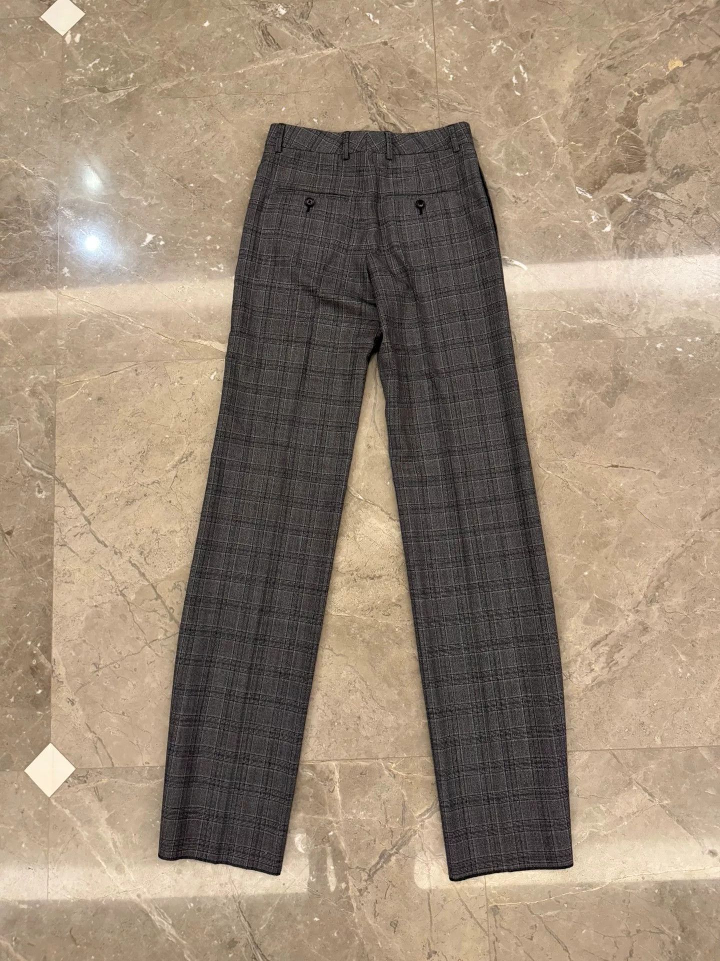 Hedi Slimane Celine Hedi Slimane Checkered Straight-Leg Trousers Size US 28 / EU 44 - 4 Thumbnail