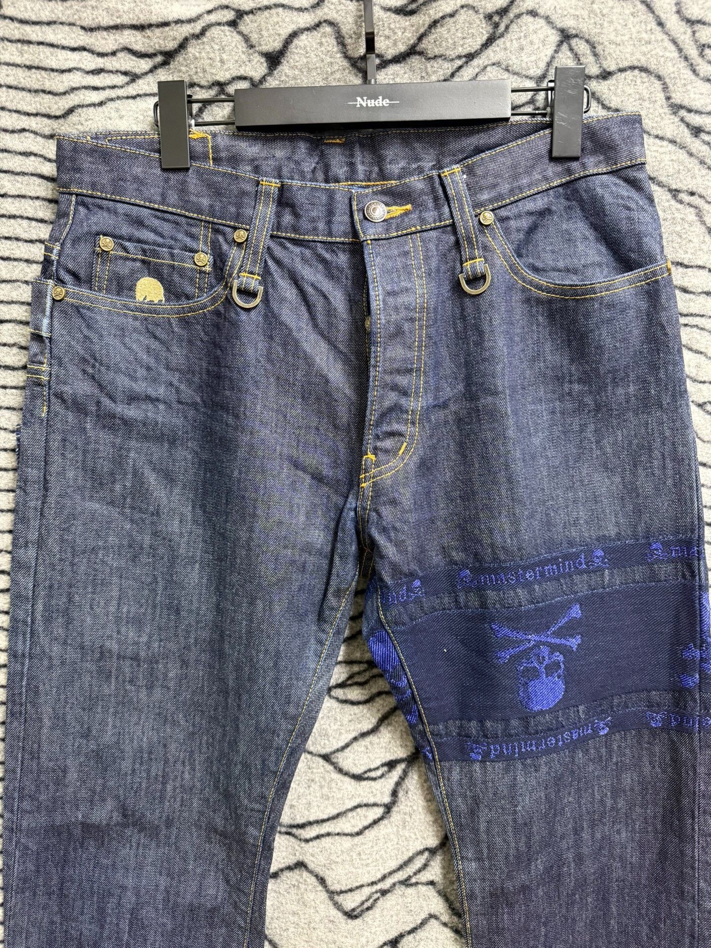 Mastermind Japan Mastermind Japan MMJ Blue Gold Jeans Size US 44 / EU 60 - 2 Thumbnail
