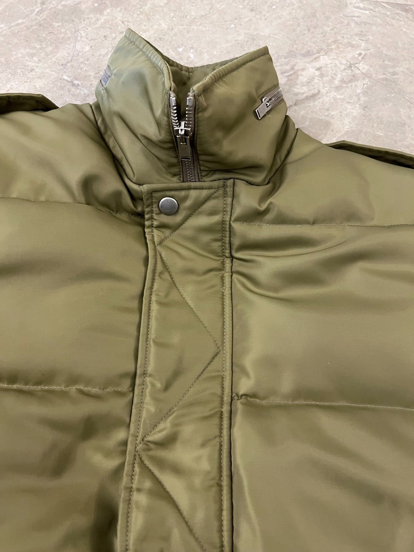 Saint Laurent Paris Saint Laurent Green Puffer Jacket with Epaulets Size US M / EU 48-50 / 2 - 5 Thumbnail