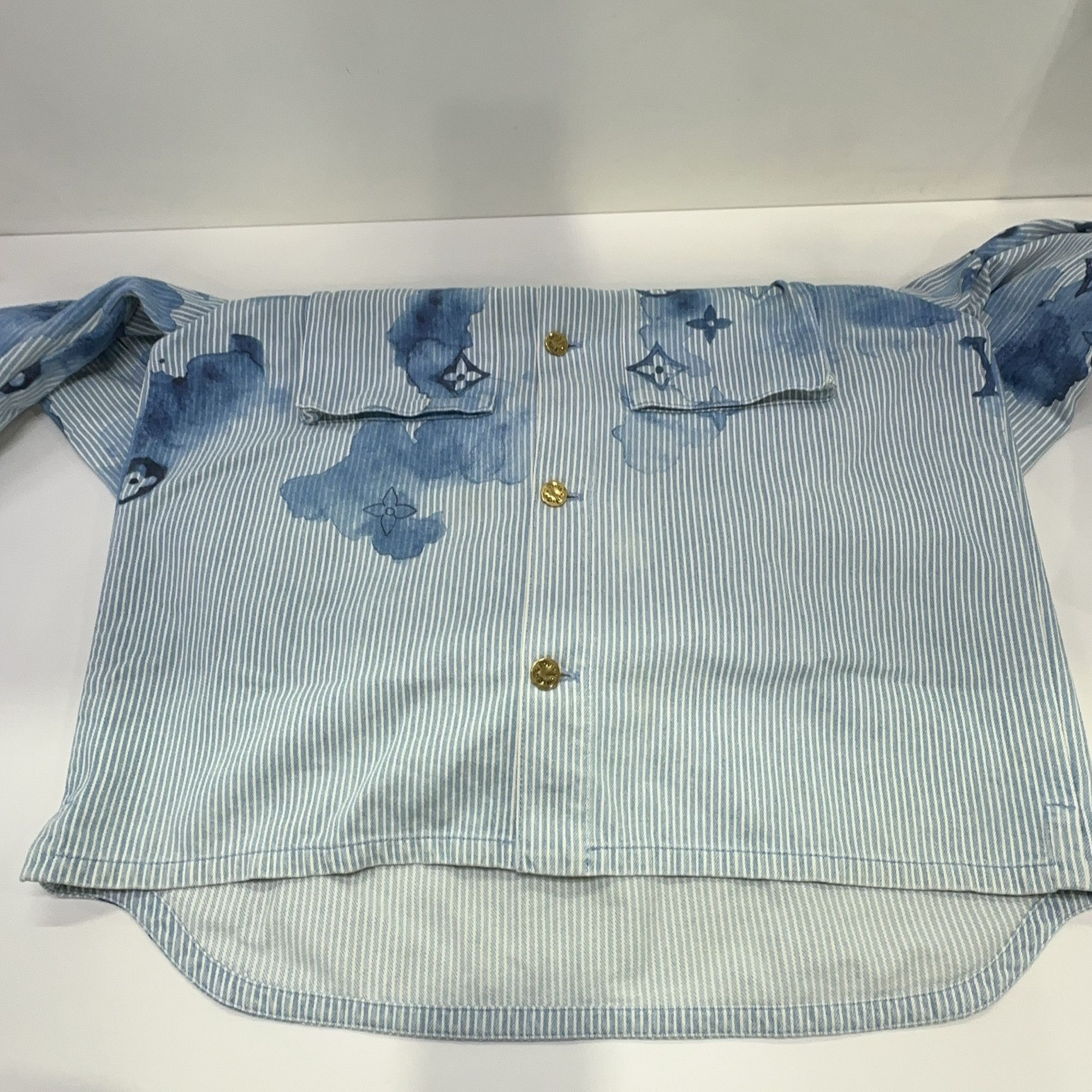 Louis Vuitton Louis Vuitton Monogram Striped Shirt Size L Size US L / EU 52-54 / 3 - 7 Thumbnail