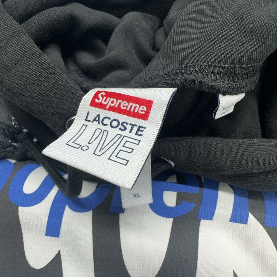 Supreme Supreme x Lacoste Logo Panel Hoodie US XL Size US XL / EU 56 / 4 - 3 Thumbnail