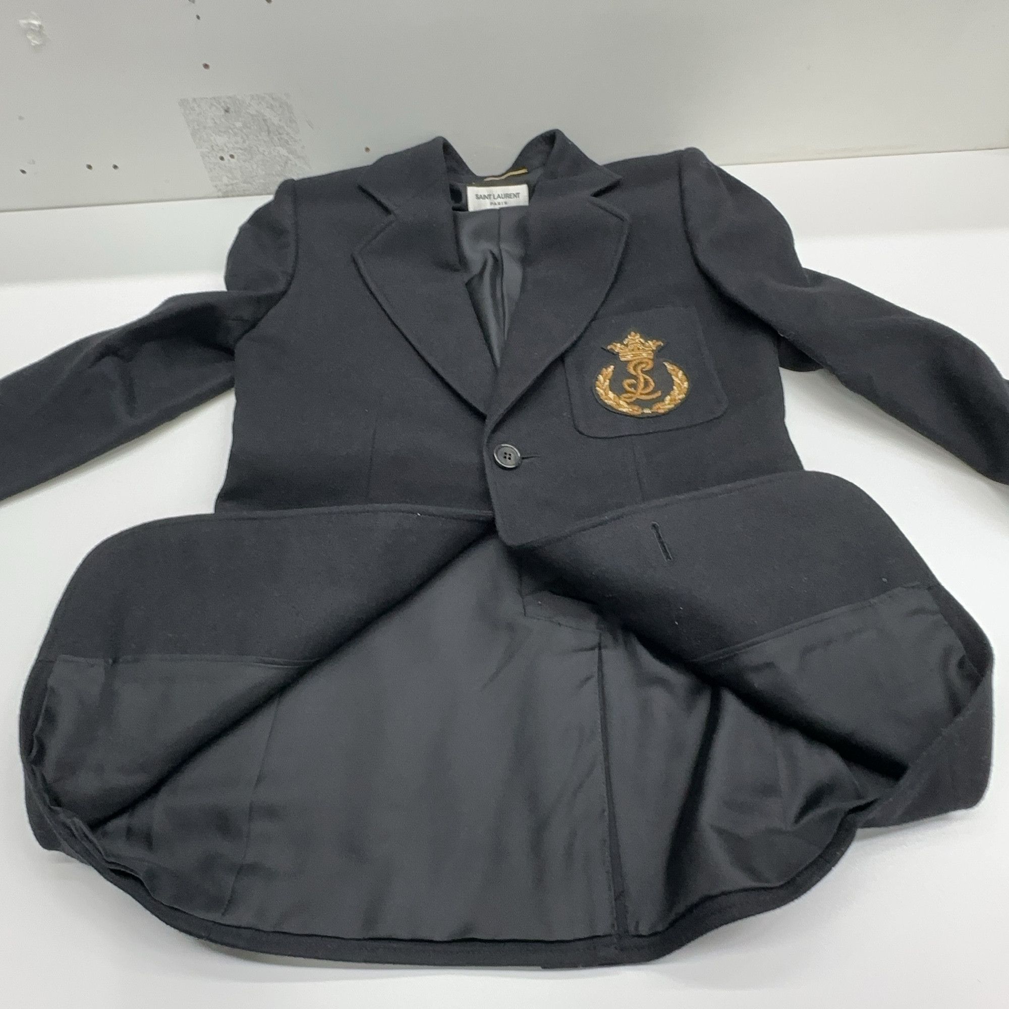 Saint Laurent Paris Saint Laurent Crest Logo Wool Blazer Size 34 Size XS / US 0-2 / IT 36-38 - 6 Thumbnail