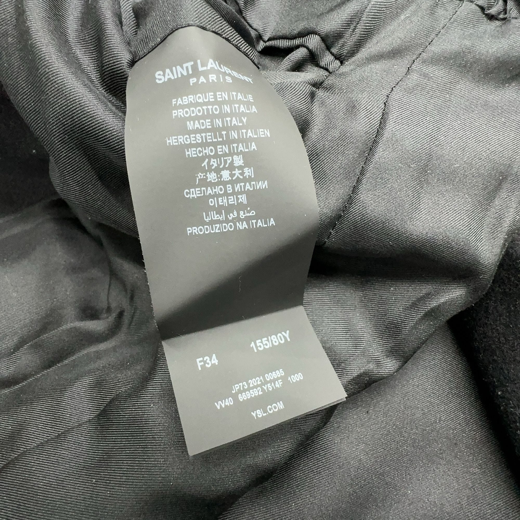 Saint Laurent Paris Saint Laurent Crest Logo Wool Blazer Size 34 Size XS / US 0-2 / IT 36-38 - 3 Thumbnail