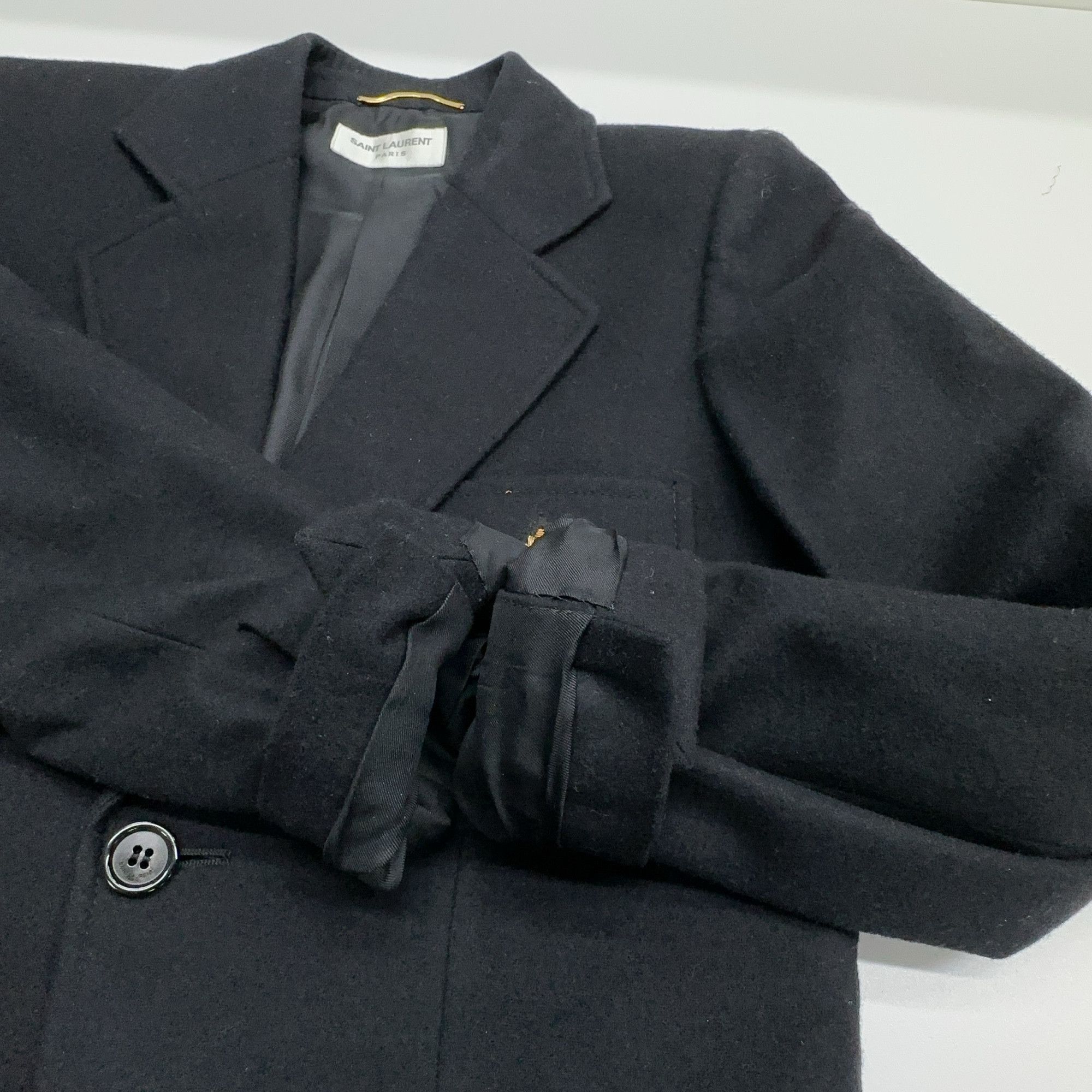 Saint Laurent Paris Saint Laurent Crest Logo Wool Blazer Size 34 Size XS / US 0-2 / IT 36-38 - 7 Thumbnail