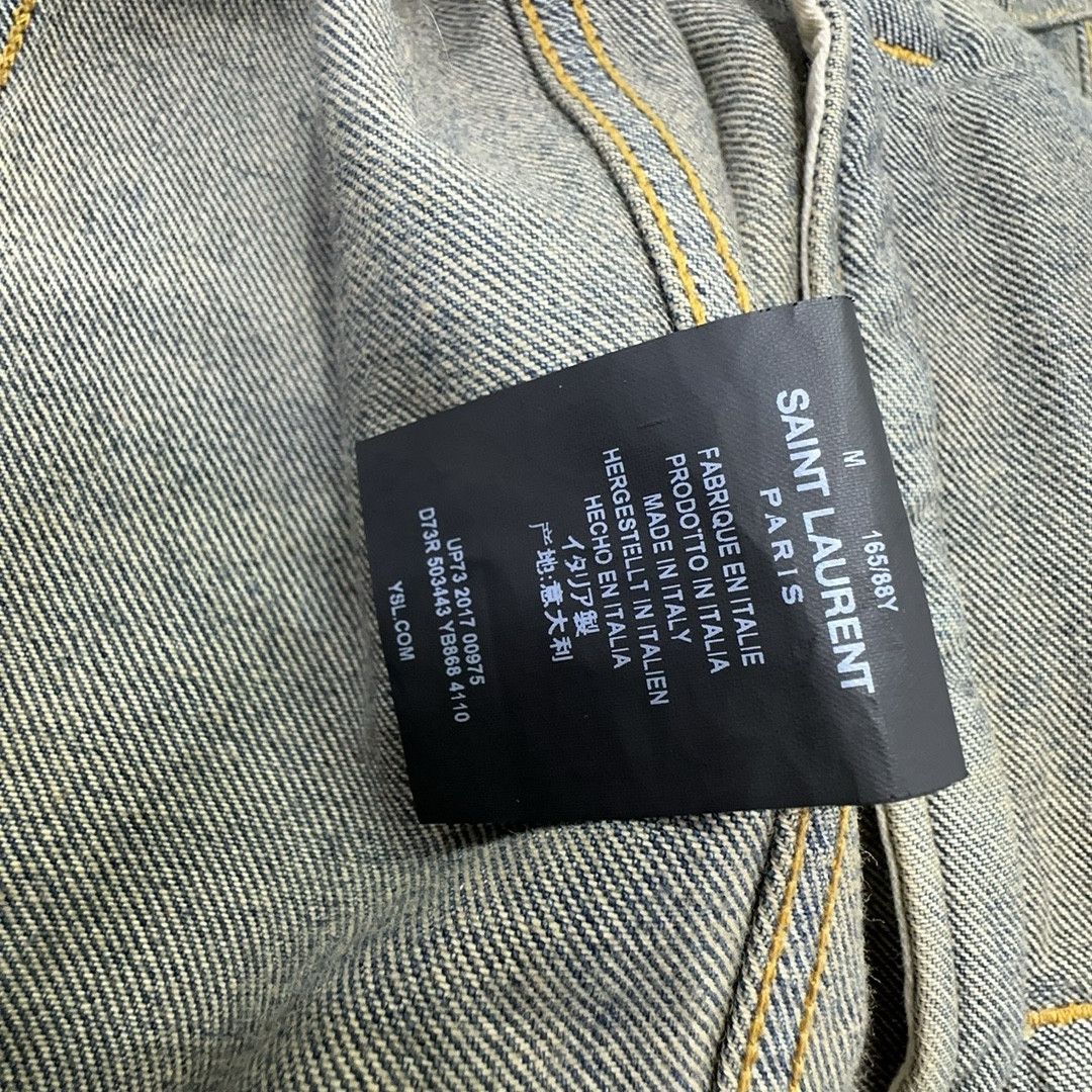 Saint Laurent Paris Saint Laurent Crystal Studded Denim Jacket Size S Size US S / EU 44-46 / 1 - 3 Thumbnail