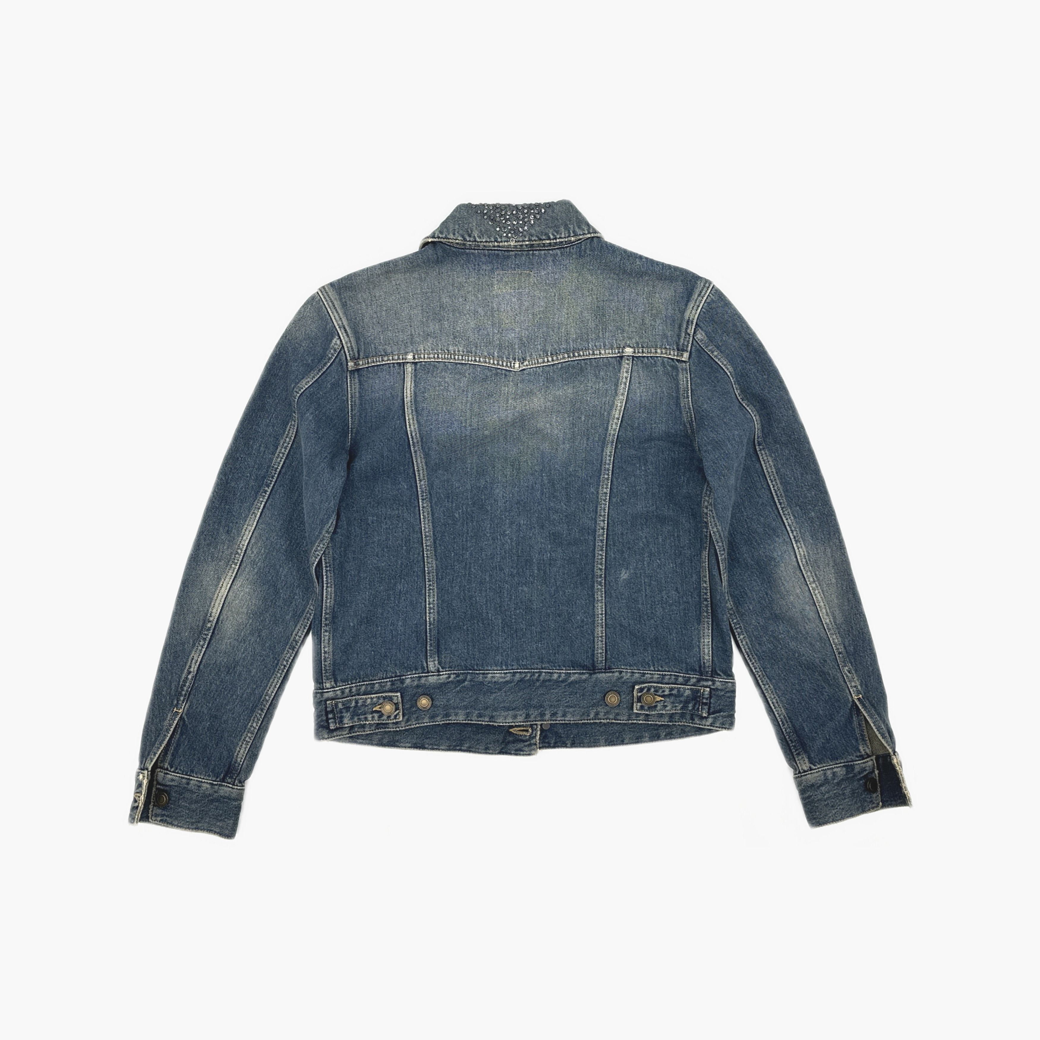 Saint Laurent Paris Saint Laurent Crystal Studded Denim Jacket Size S Size US S / EU 44-46 / 1 - 2 Thumbnail