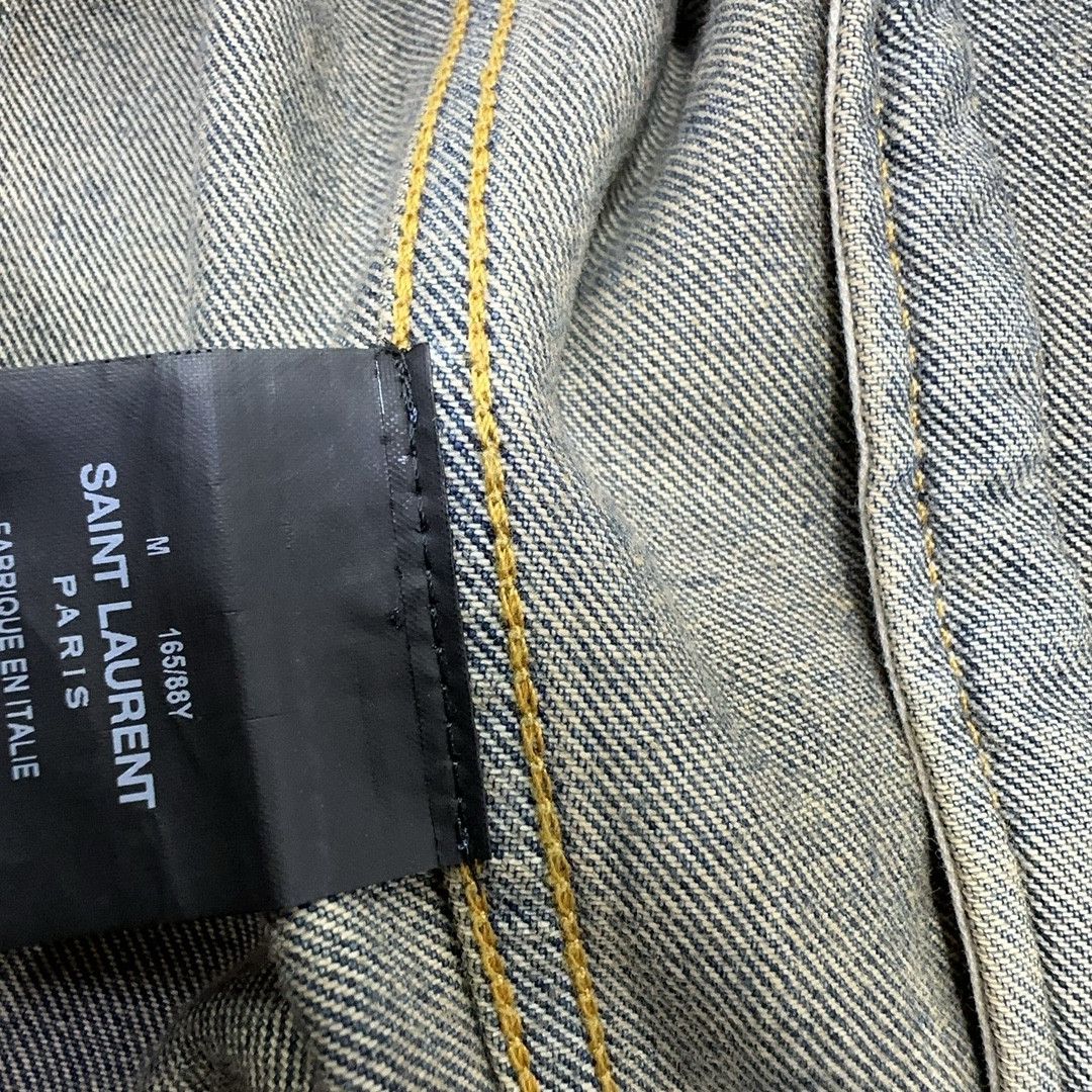 Saint Laurent Paris Saint Laurent Crystal Studded Denim Jacket Size S Size US S / EU 44-46 / 1 - 4 Thumbnail